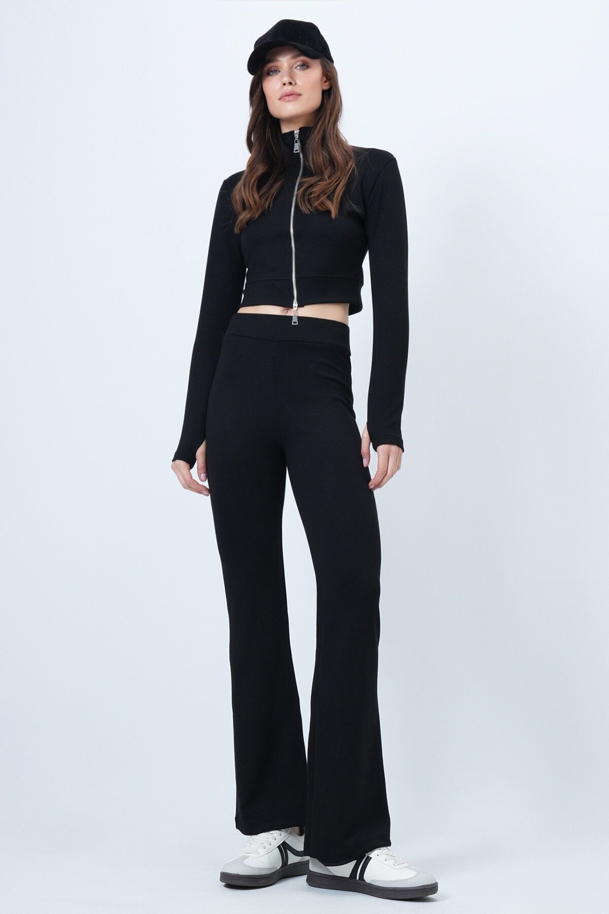 Çift Fermuarlı Ceket İspanyol Paça Takım