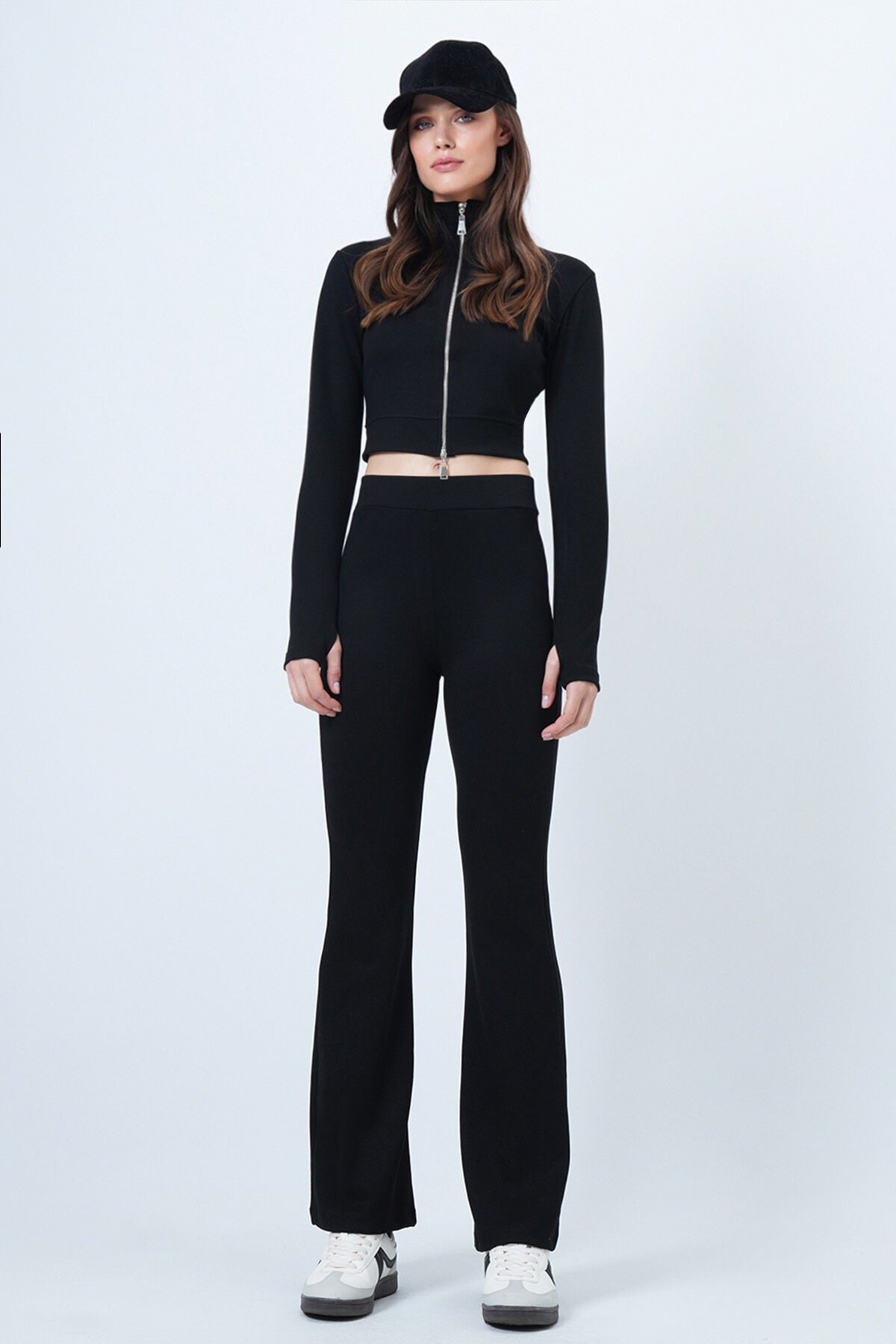 Çift Fermuarlı Ceket İspanyol Paça Takım