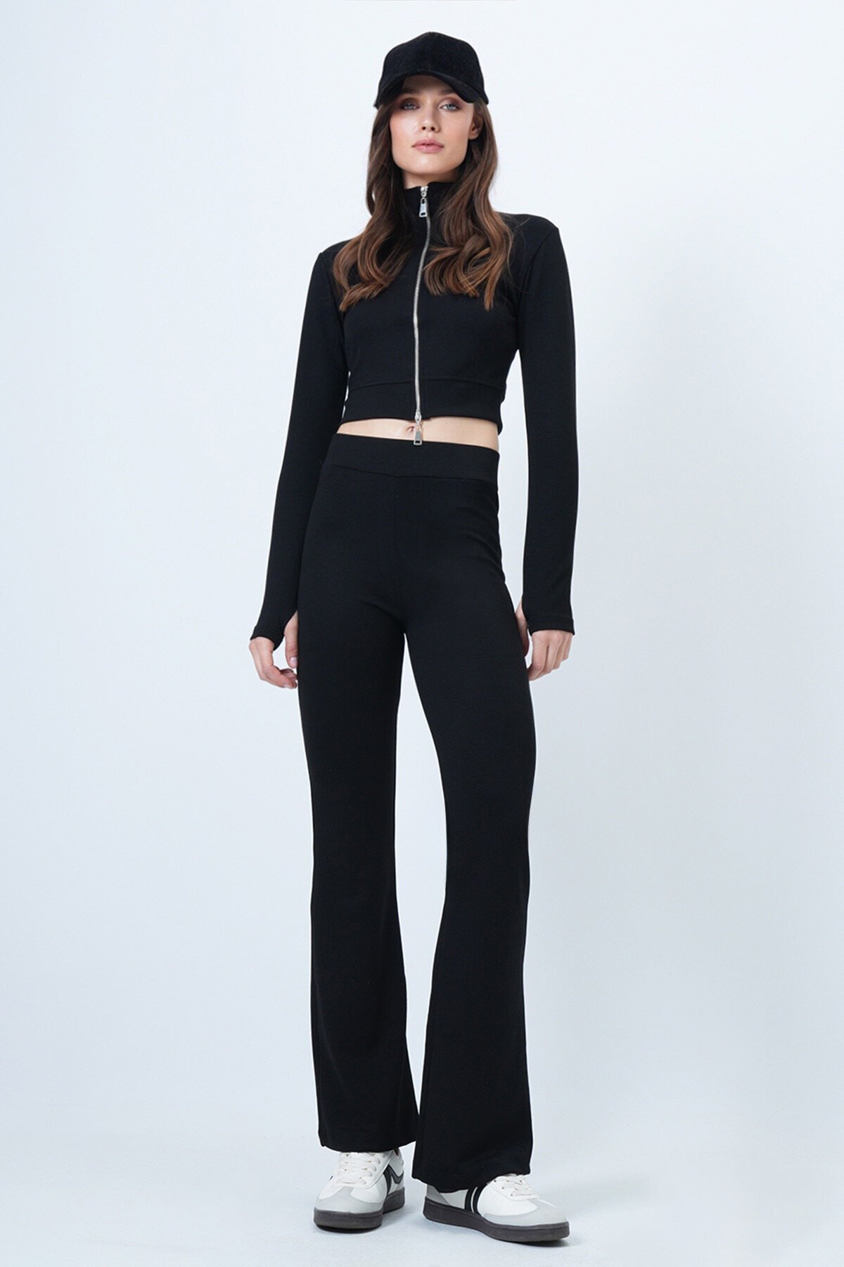 Çift Fermuarlı Ceket İspanyol Paça Takım