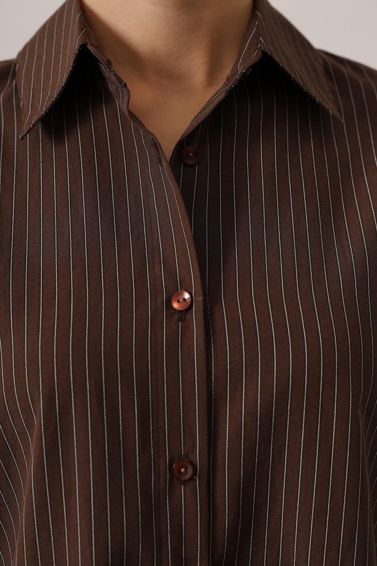 Çizgili Oversize Gömlek