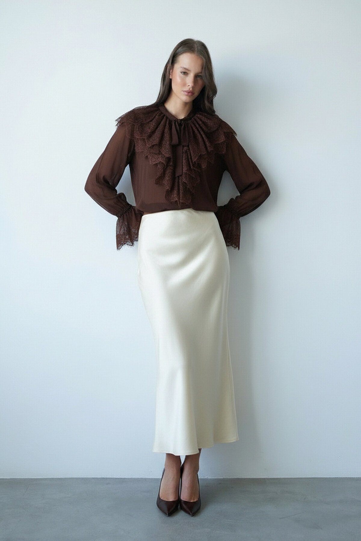 Dantelli Fransız Bluz