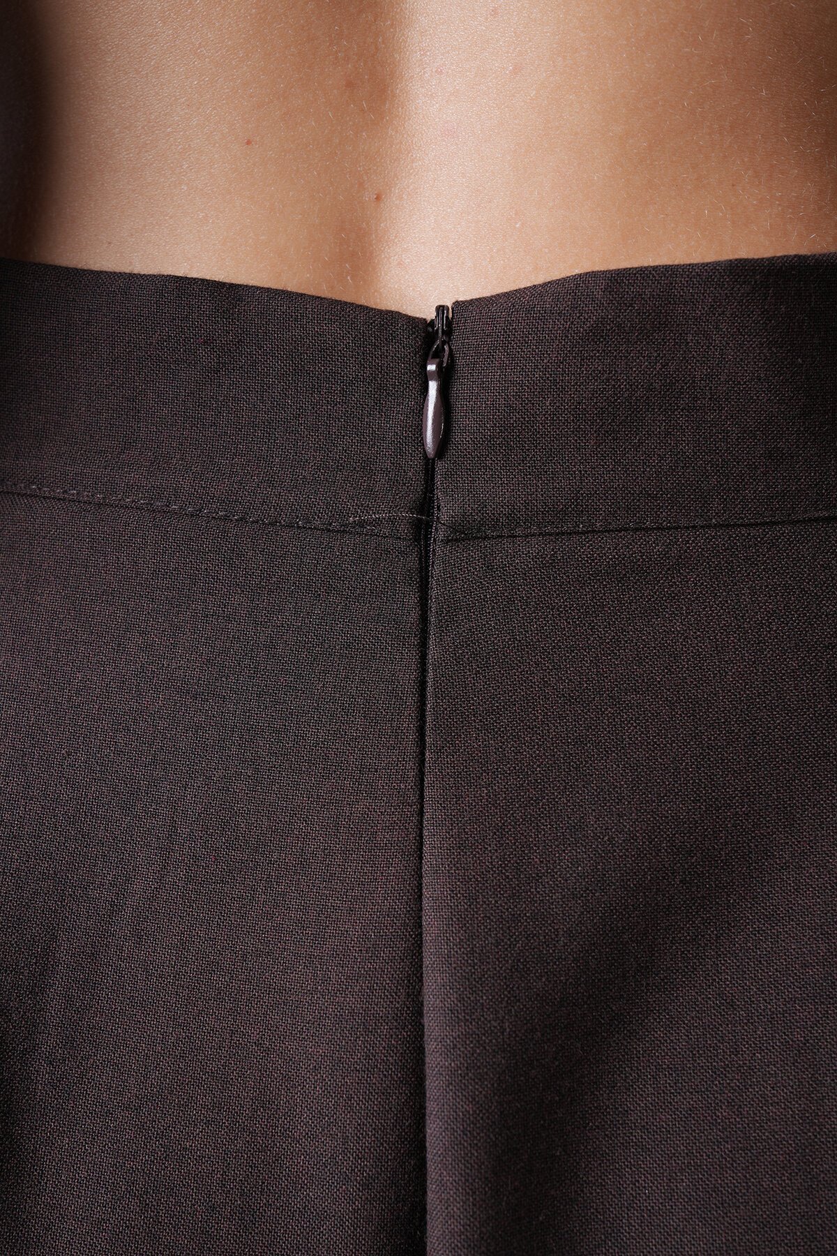 Kahverengi Dokulu Maxi Etek