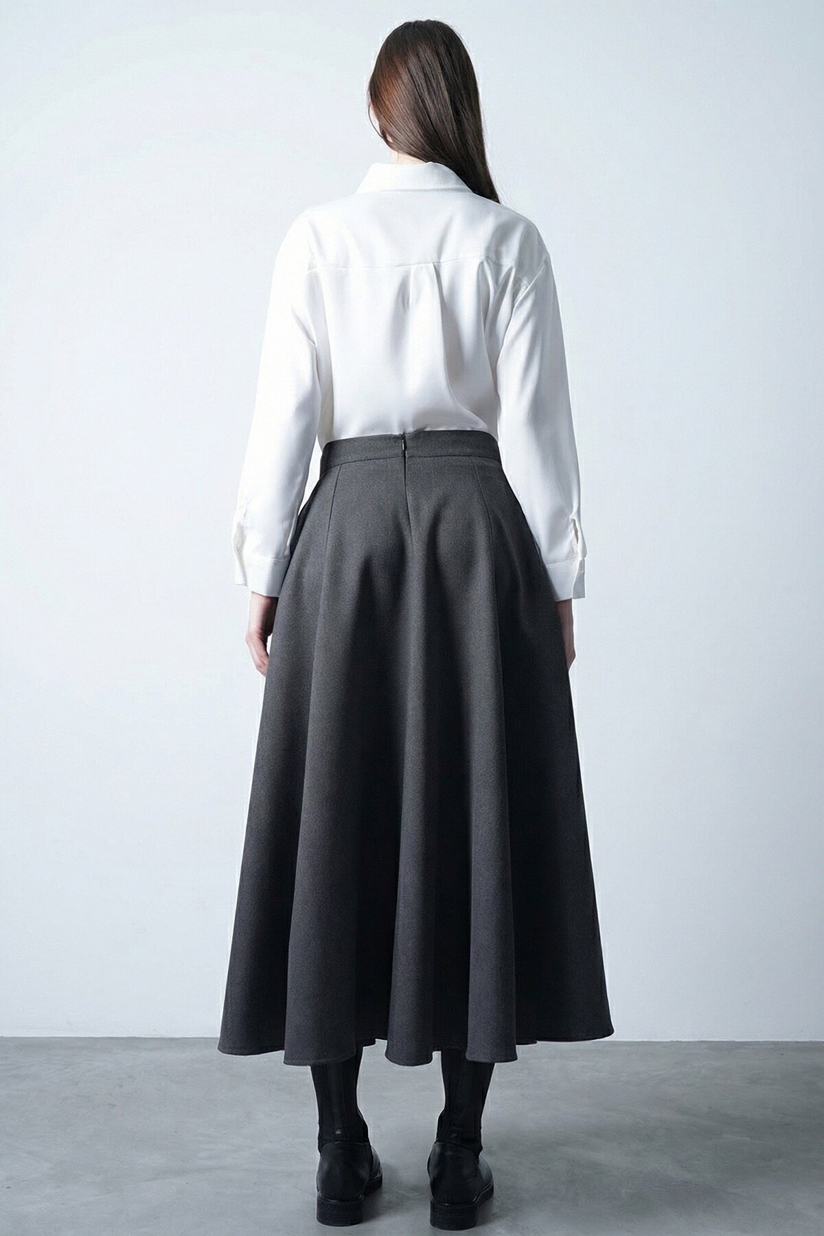 Antrasit Dokulu Maxi Etek