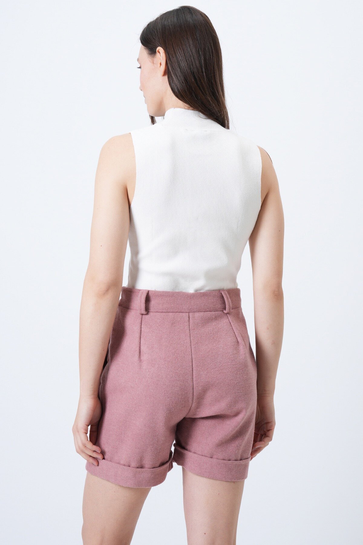 Duble Paça Çift Cepli Kışlık Kaşe Şort