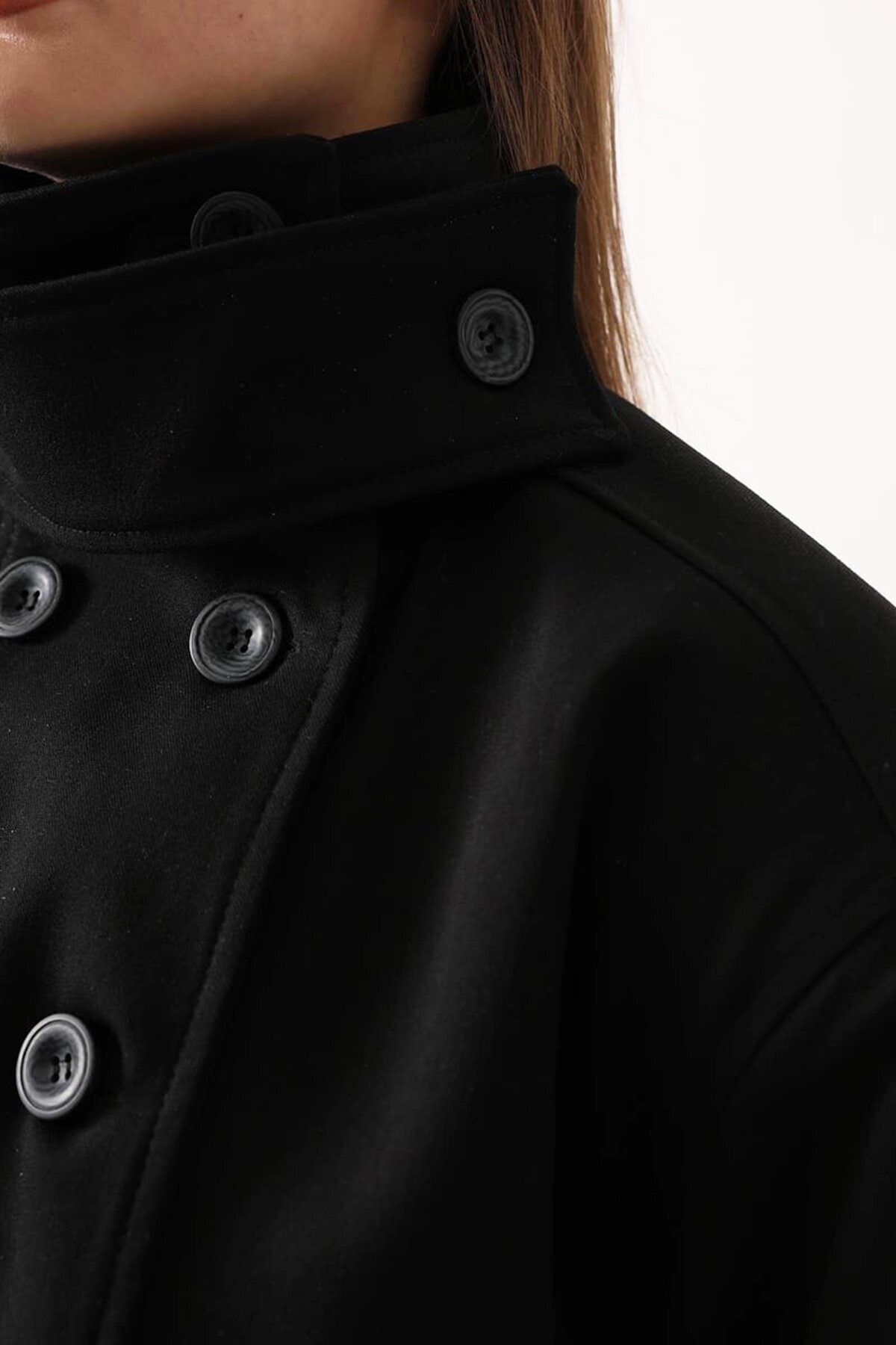 Düğme Kapamalı Çift Cepli Astarlı Bomber Ceket