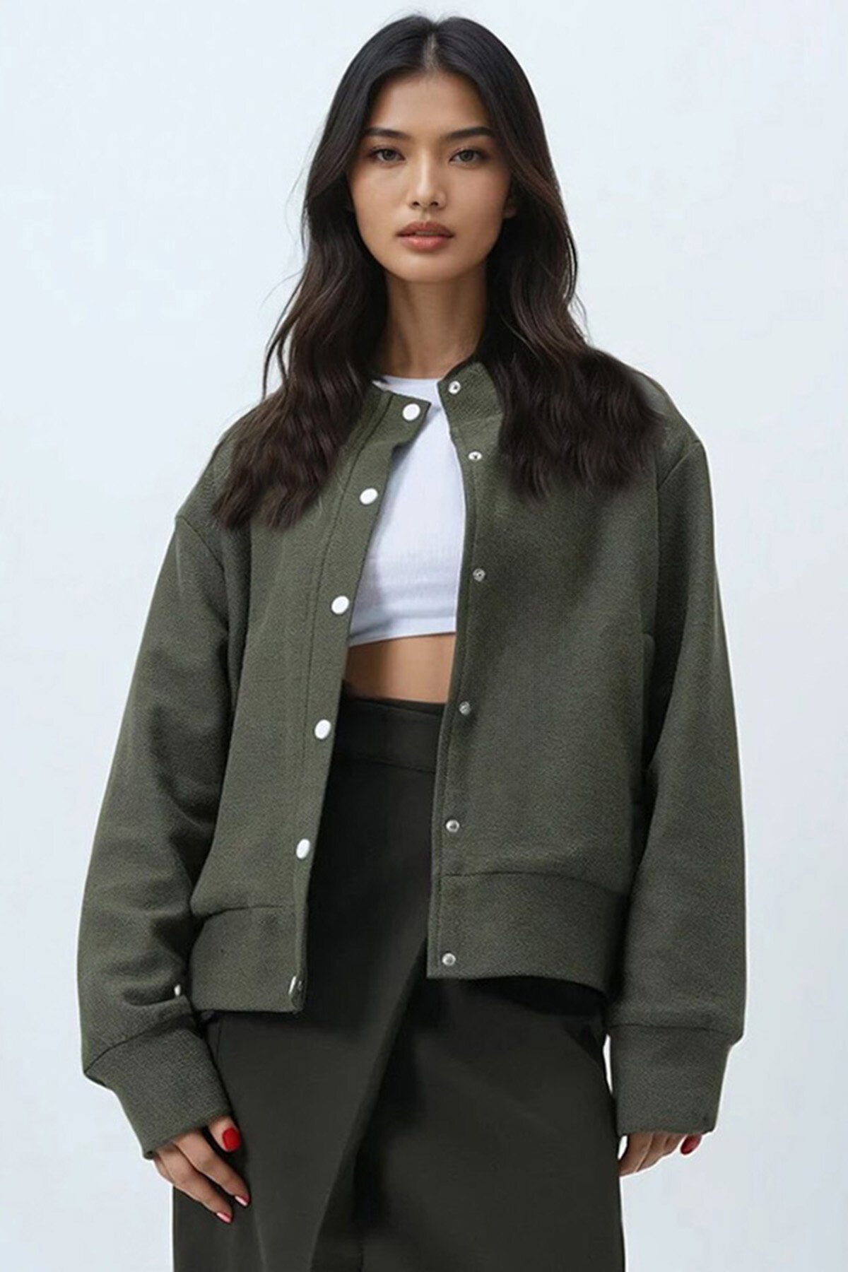 Hakim Yaka Yumuşak Dokulu Çift Cepli Ceket