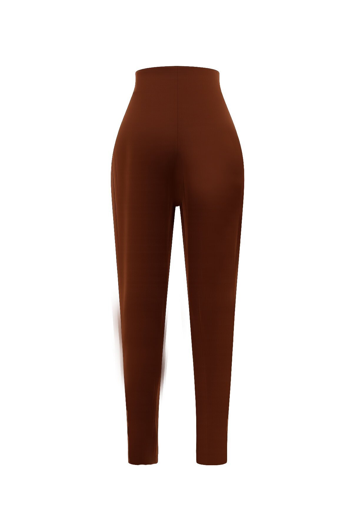 Kahve Yüksek Bel Havuç Pantolon