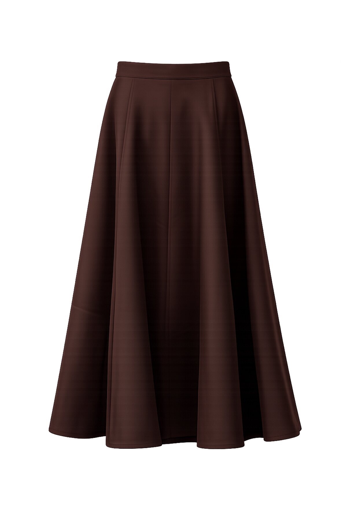 Kahverengi Dokulu Maxi Etek