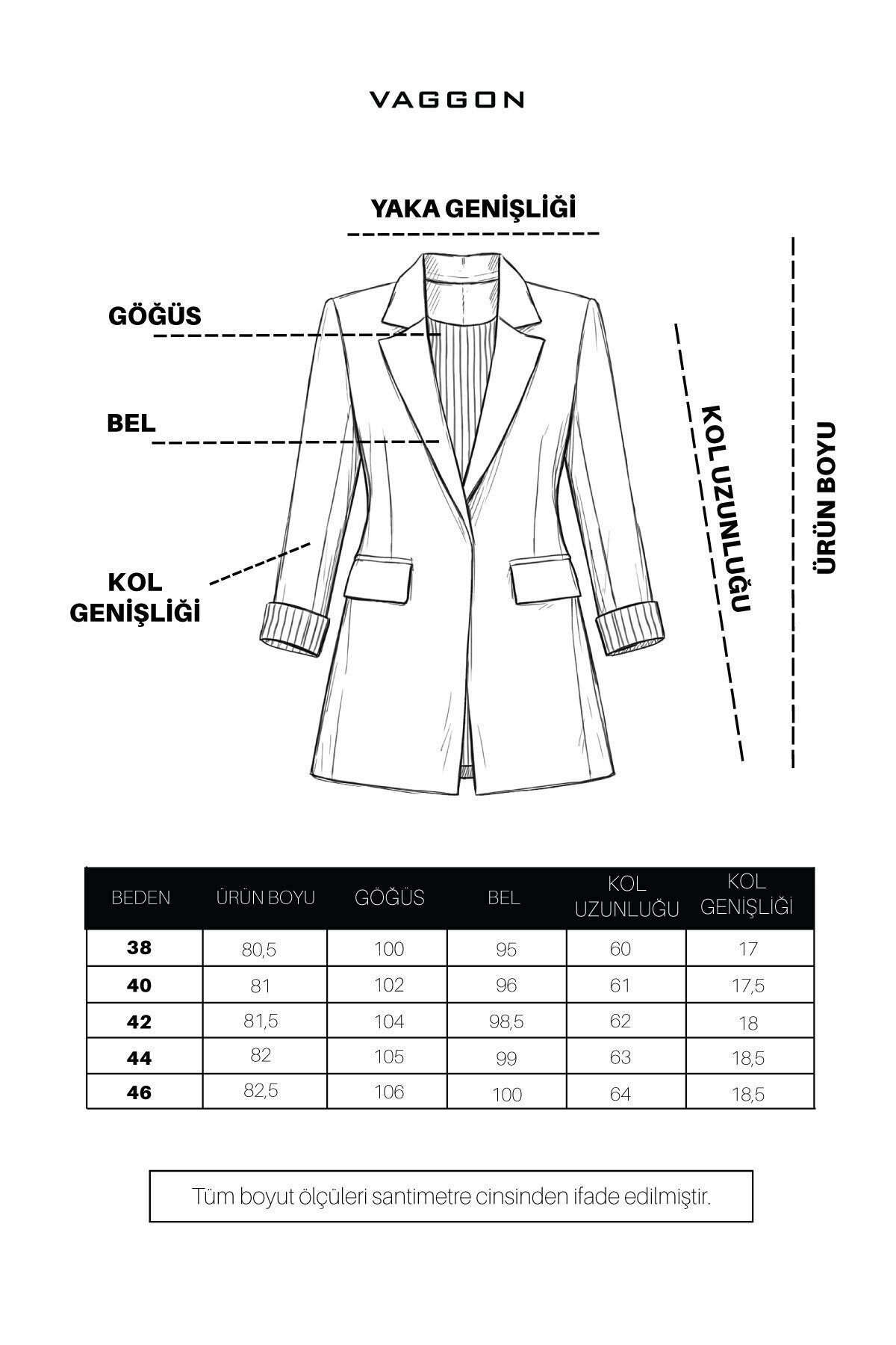 Kahverengi Kontrastlı Blazer Ceket