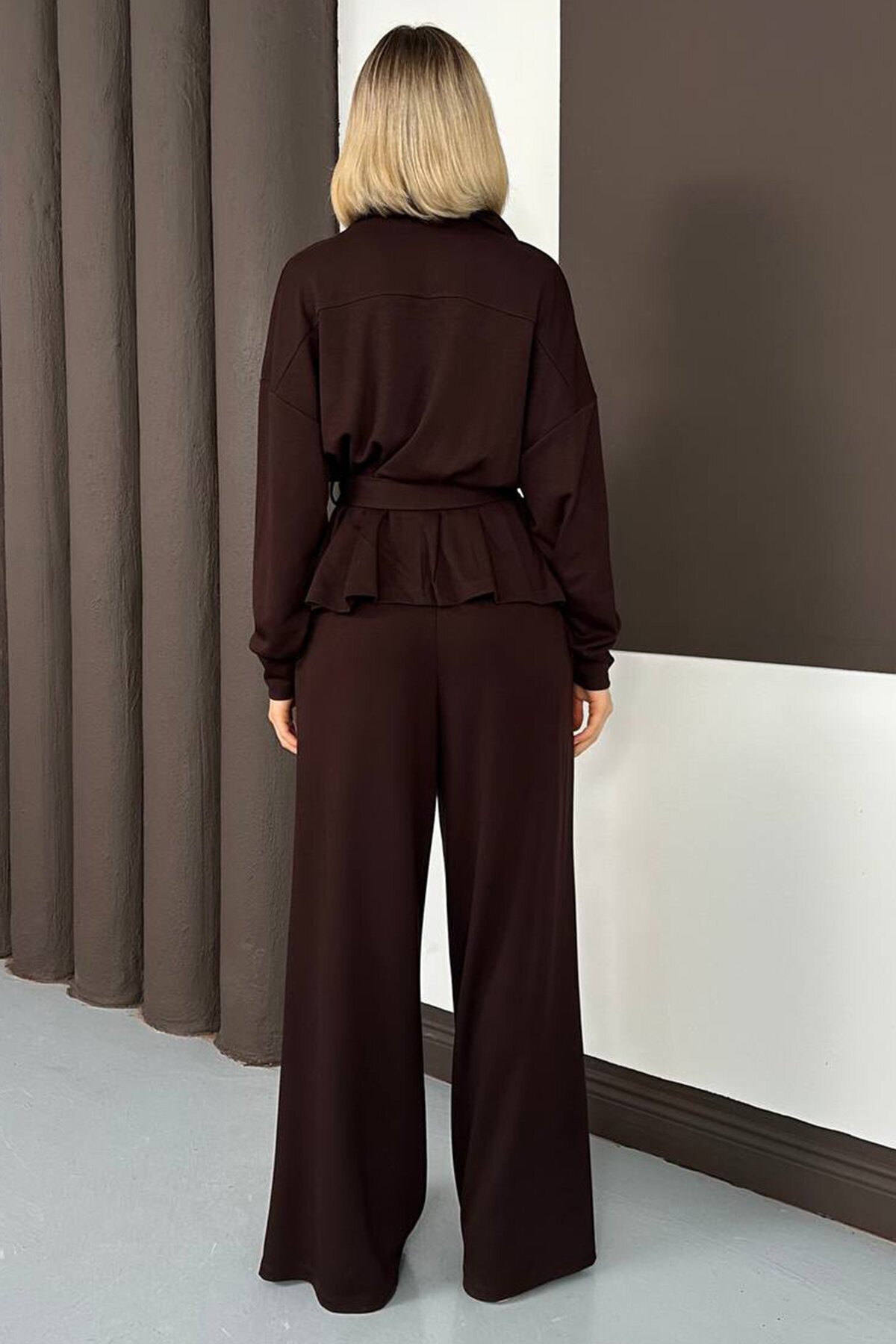 Kemer Detaylı Fermuarlı İkili Takım