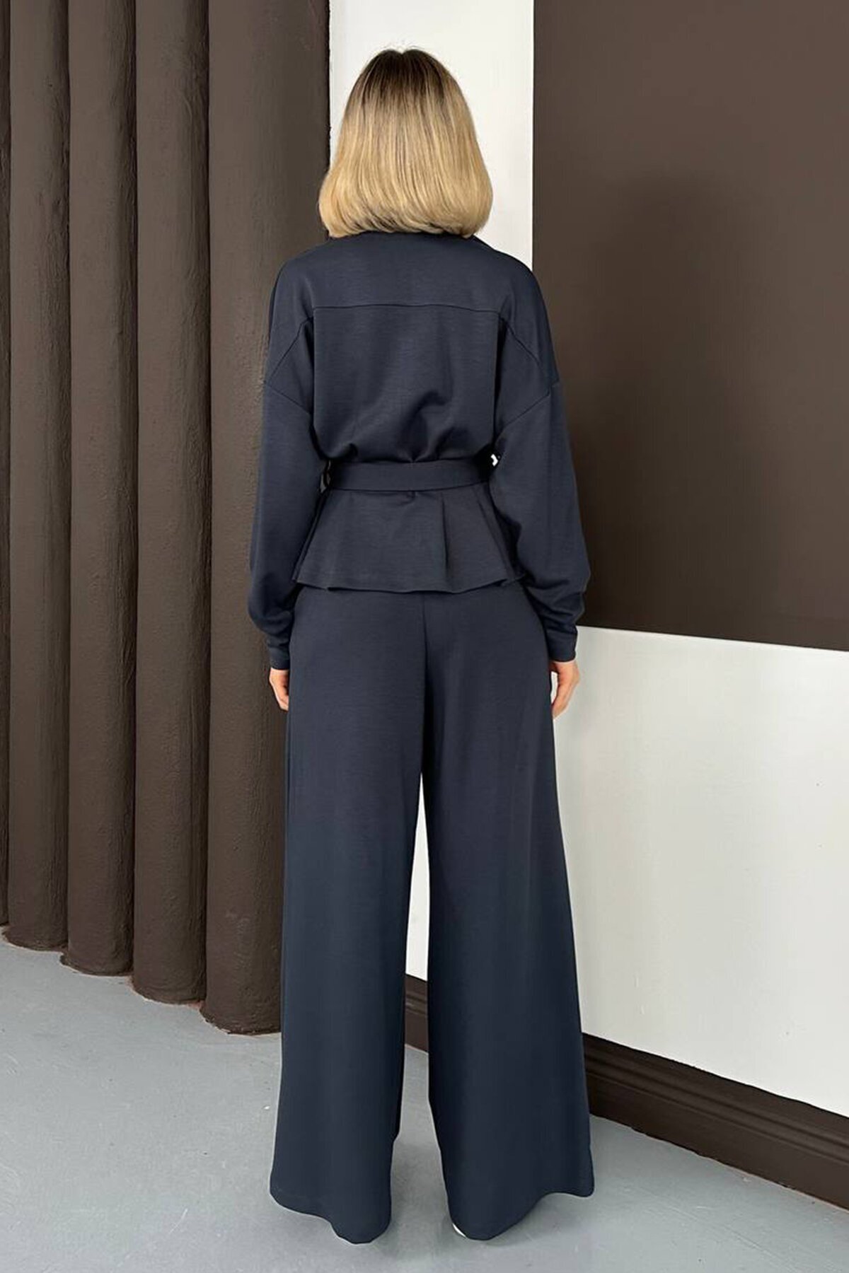 Kemer Detaylı Fermuarlı İkili Takım