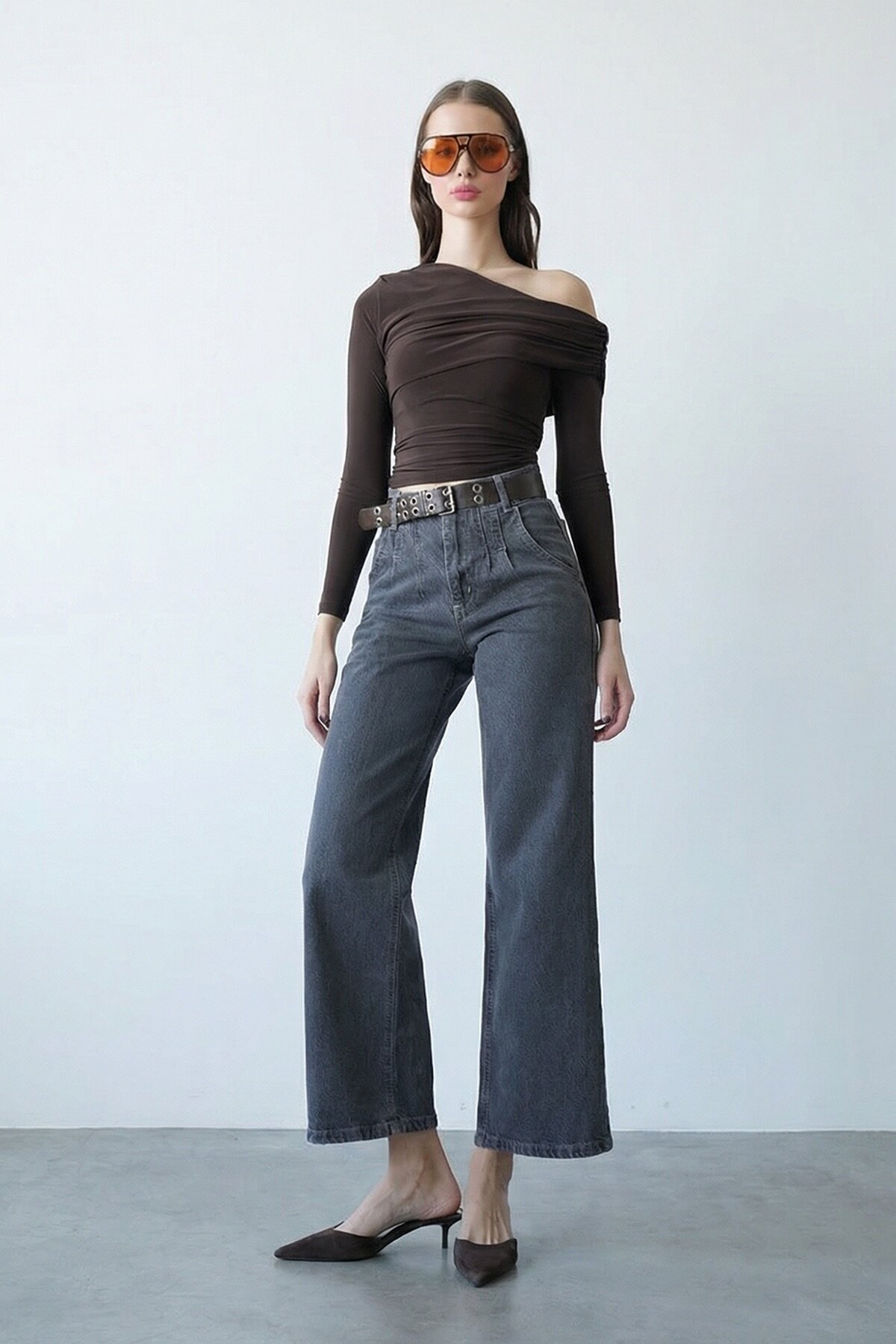 Antrasit Kemerli Palazo Jean