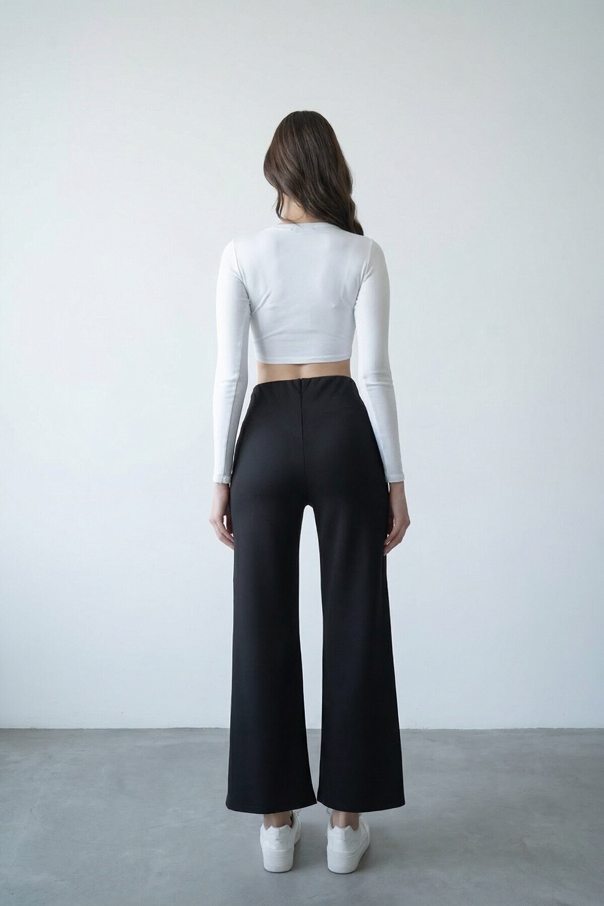 Siyah Likralı Modal Pantolon