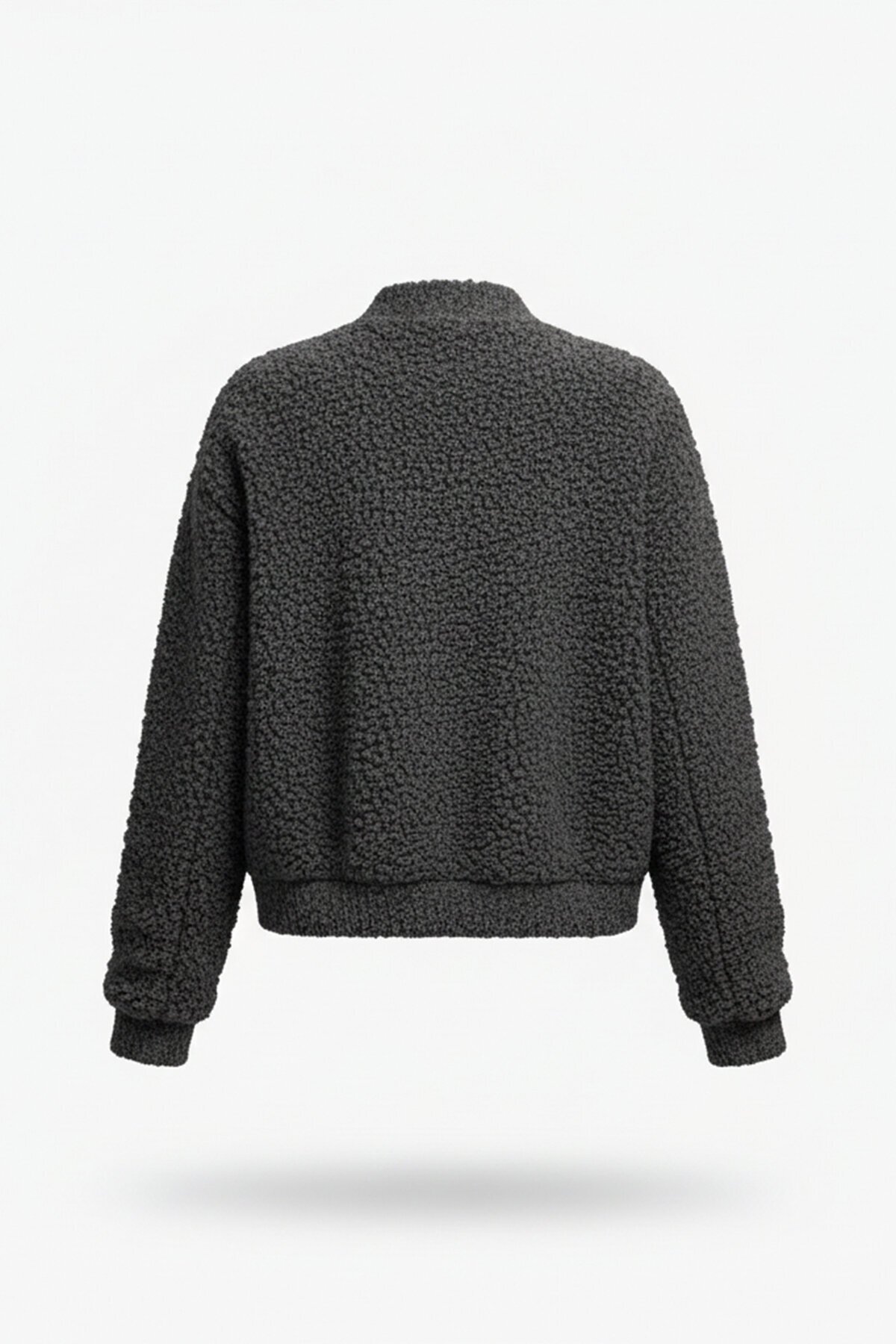 Önü Düğmeli Tüylü Ceket