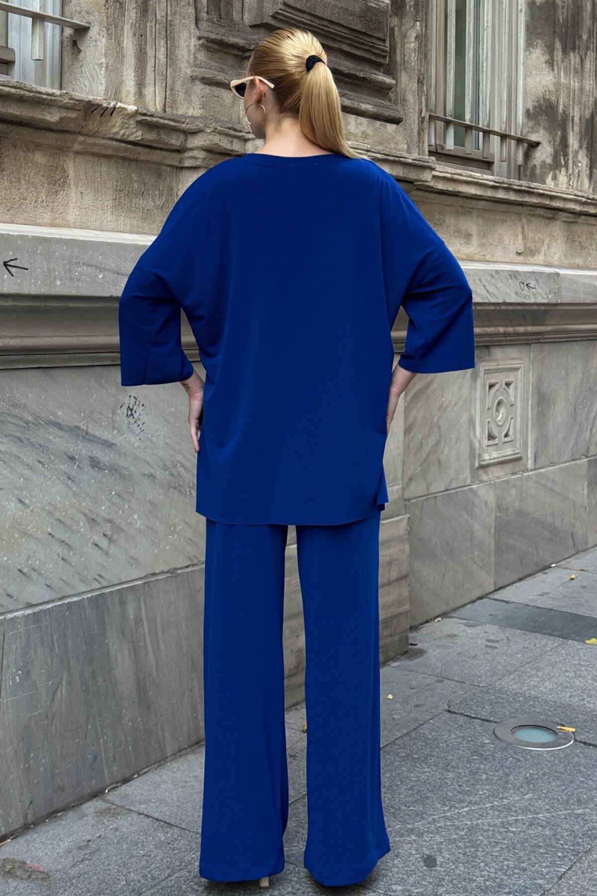 Oversize Salaş Kesim Sweat Ve Çift Cepli Pantolon Takım