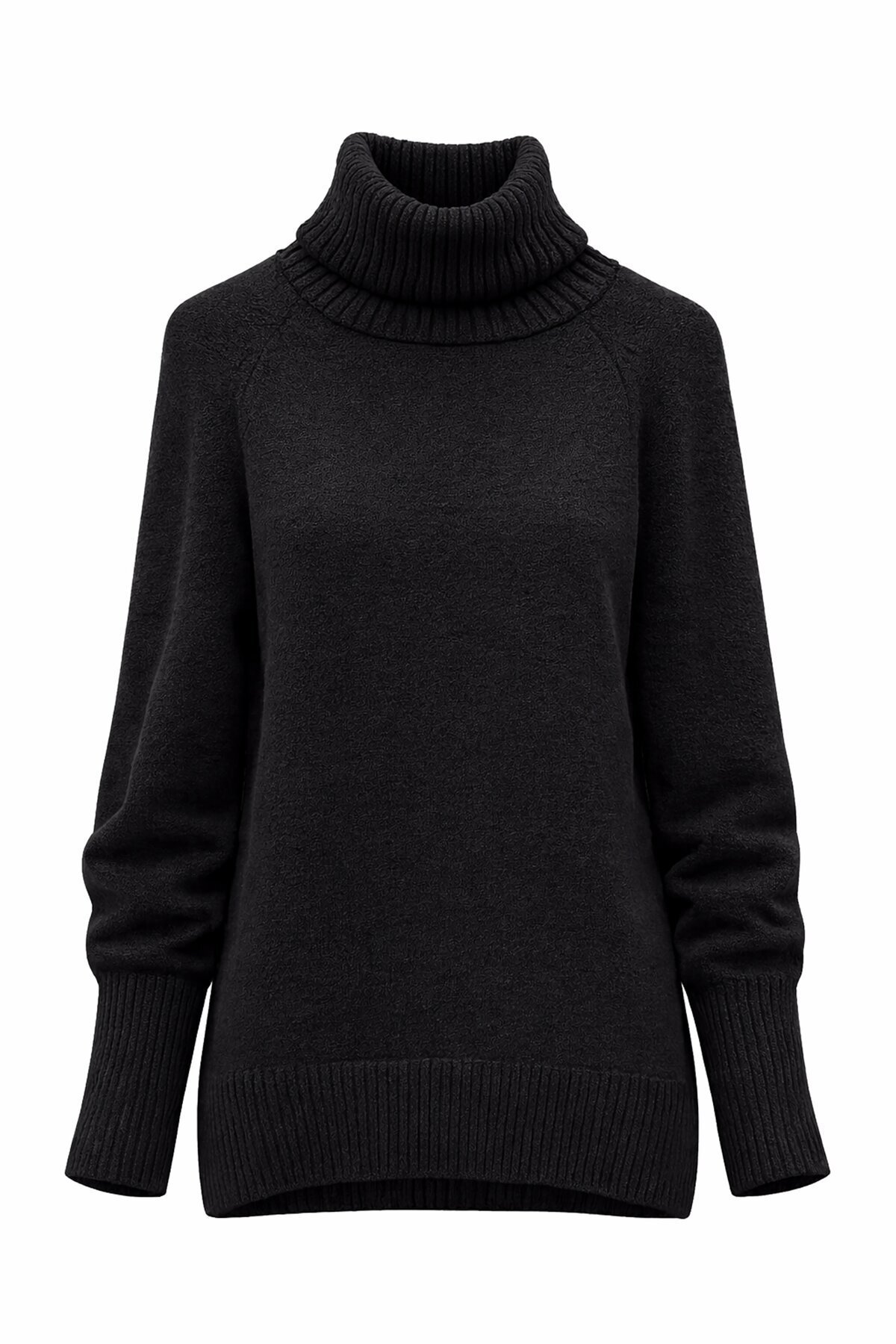 Siyah Oversize Triko Kazak