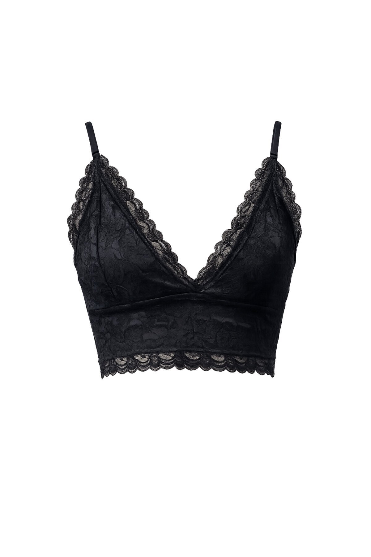 Siyah Dantel Askılı Bralet
