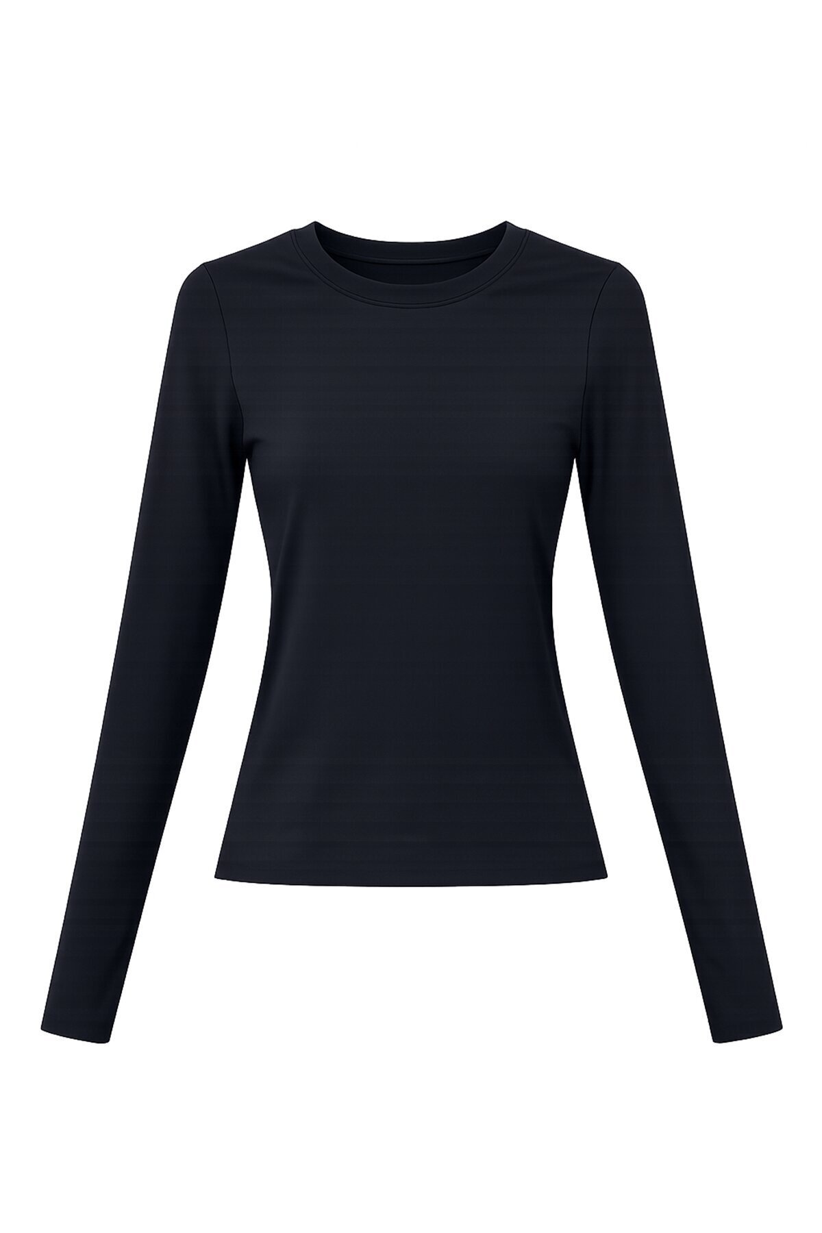 Siyah Likralı Uzun Kollu Bluz