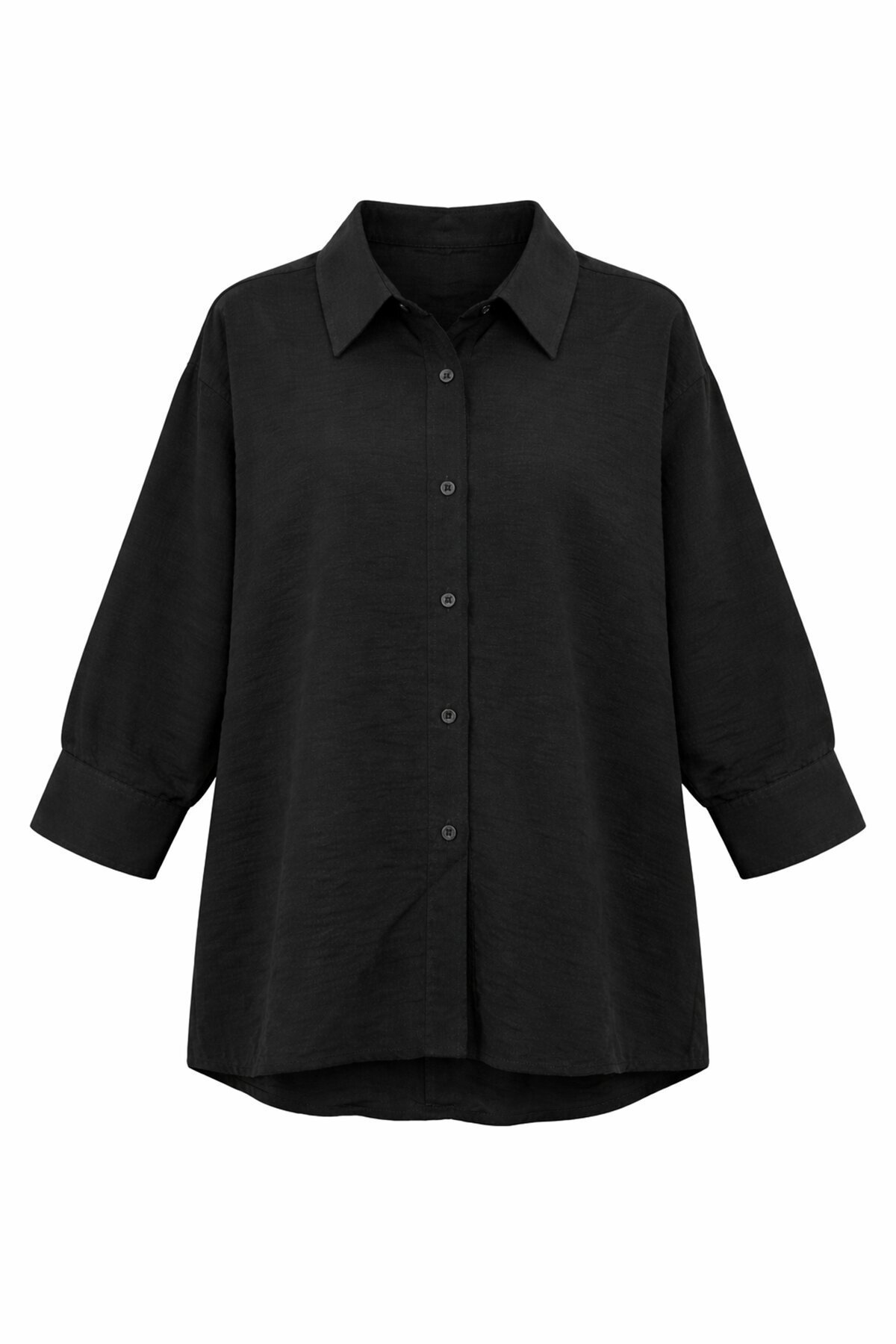 Siyah Tek Cepli Oversize Gömlek