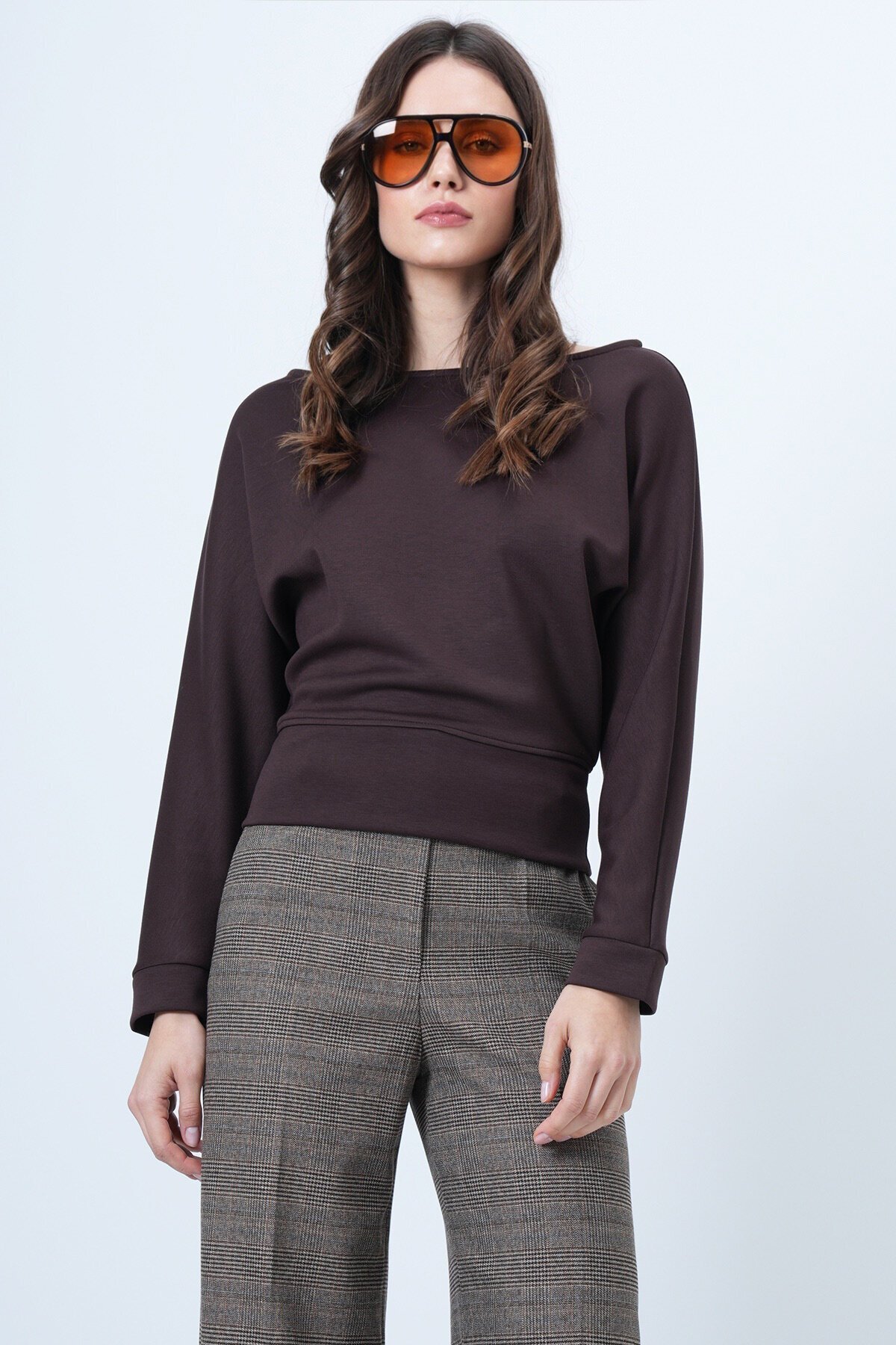 Yarasa Kol Kayık Yaka Oversize Bluz