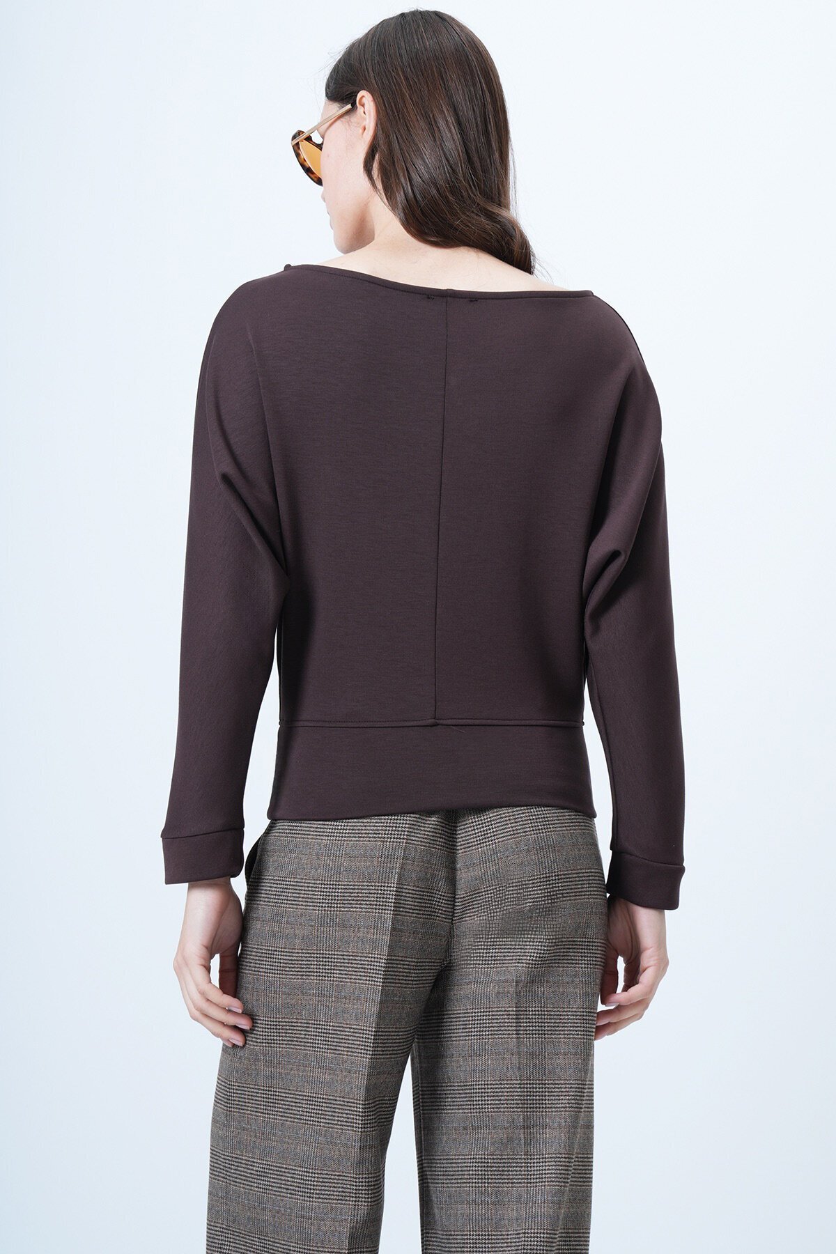 Yarasa Kol Kayık Yaka Oversize Bluz