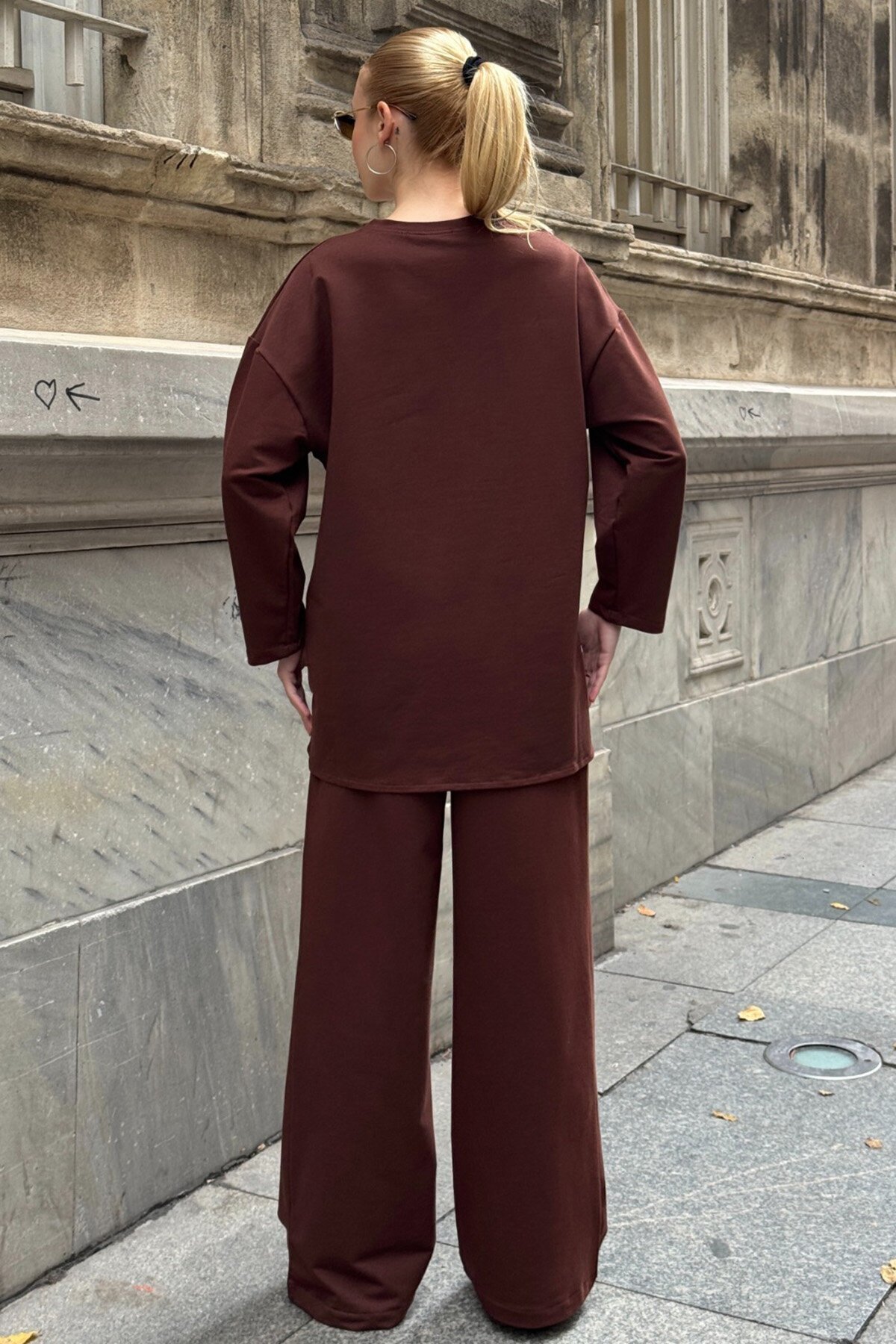 Yazı Baskılı Cep Detaylı Salaş İkili Takım