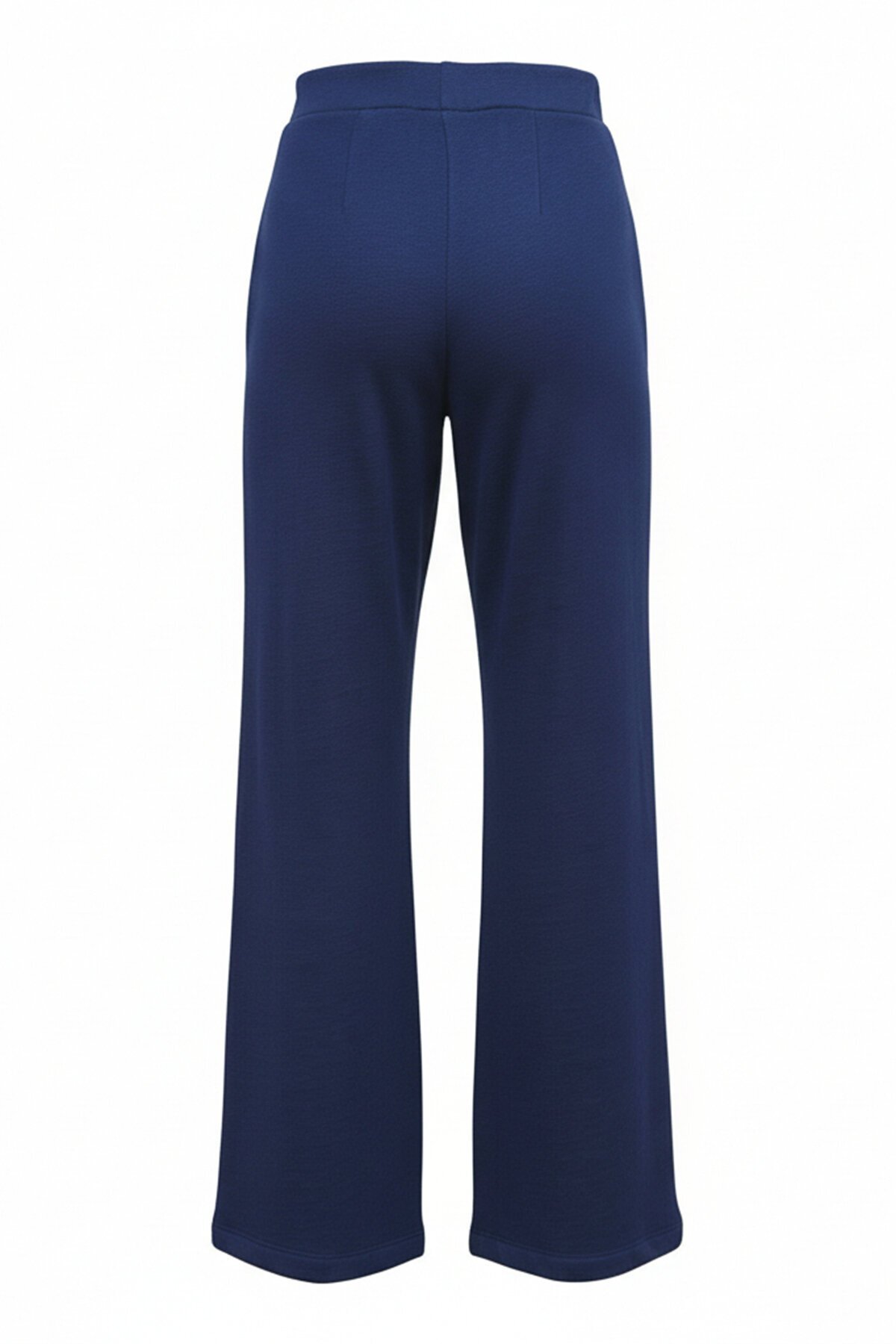 Yüksek Bel Beli Lastikli Çımalı Palazzo Pantolon