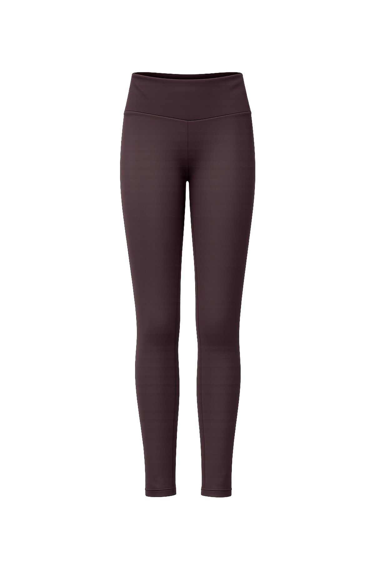 Kahverengi Yüksek Bel Şardonlu Tayt