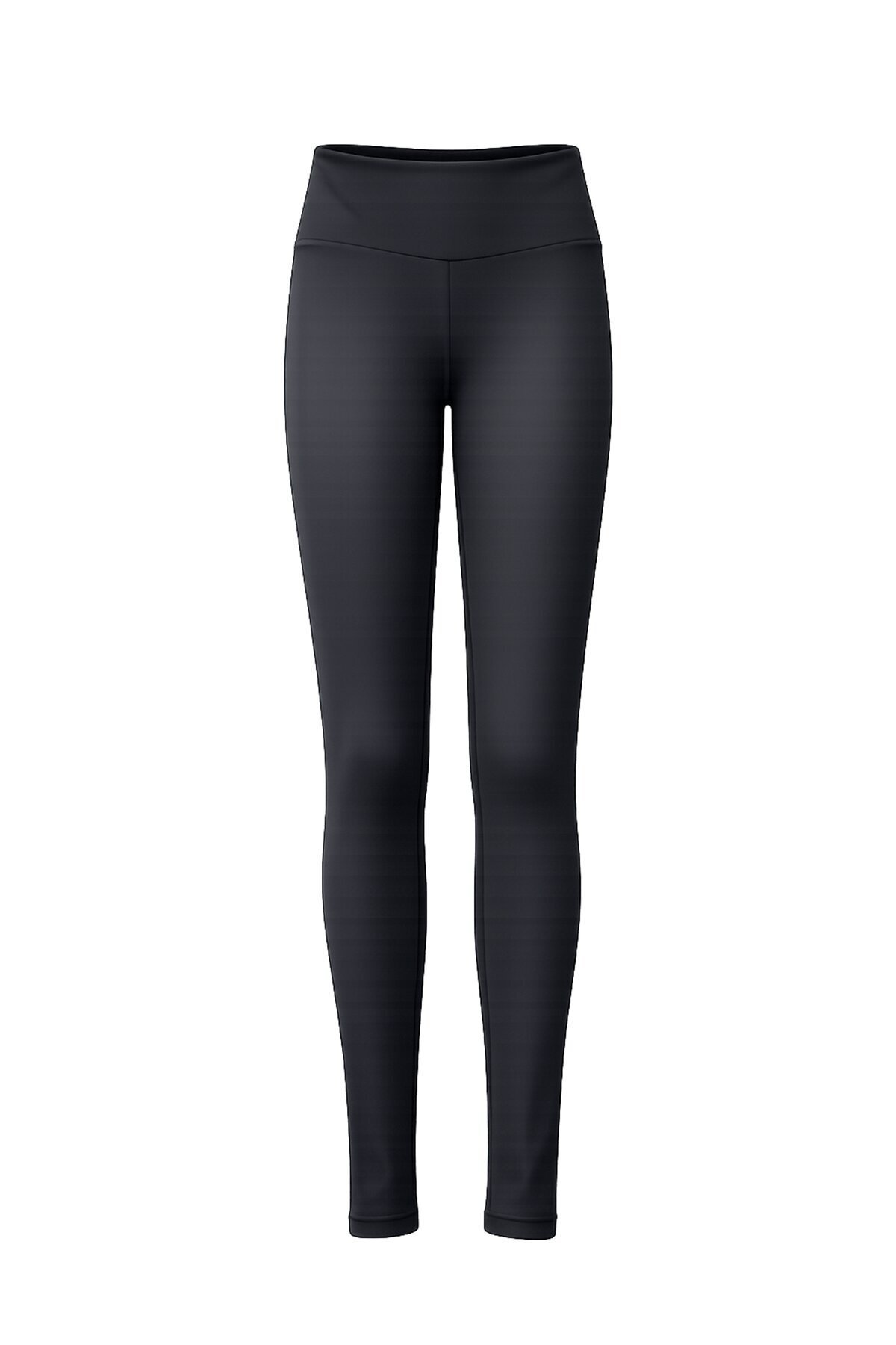 Siyah Yüksek Bel Şardonlu Tayt