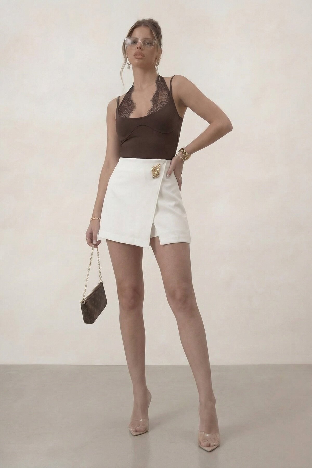 Askılı Dantel Dekolteli Bluz