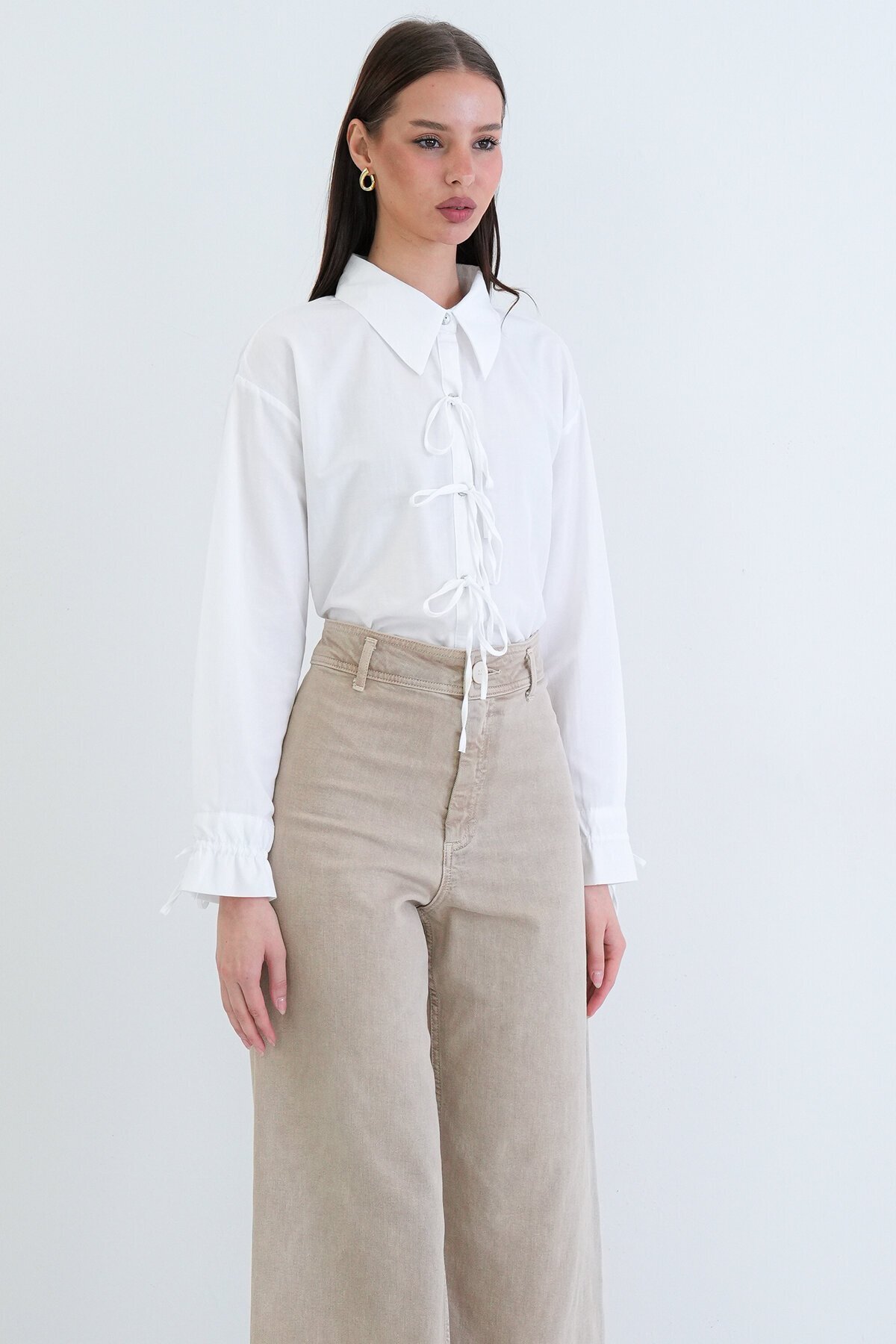 Bağlamalı Crop Bluz