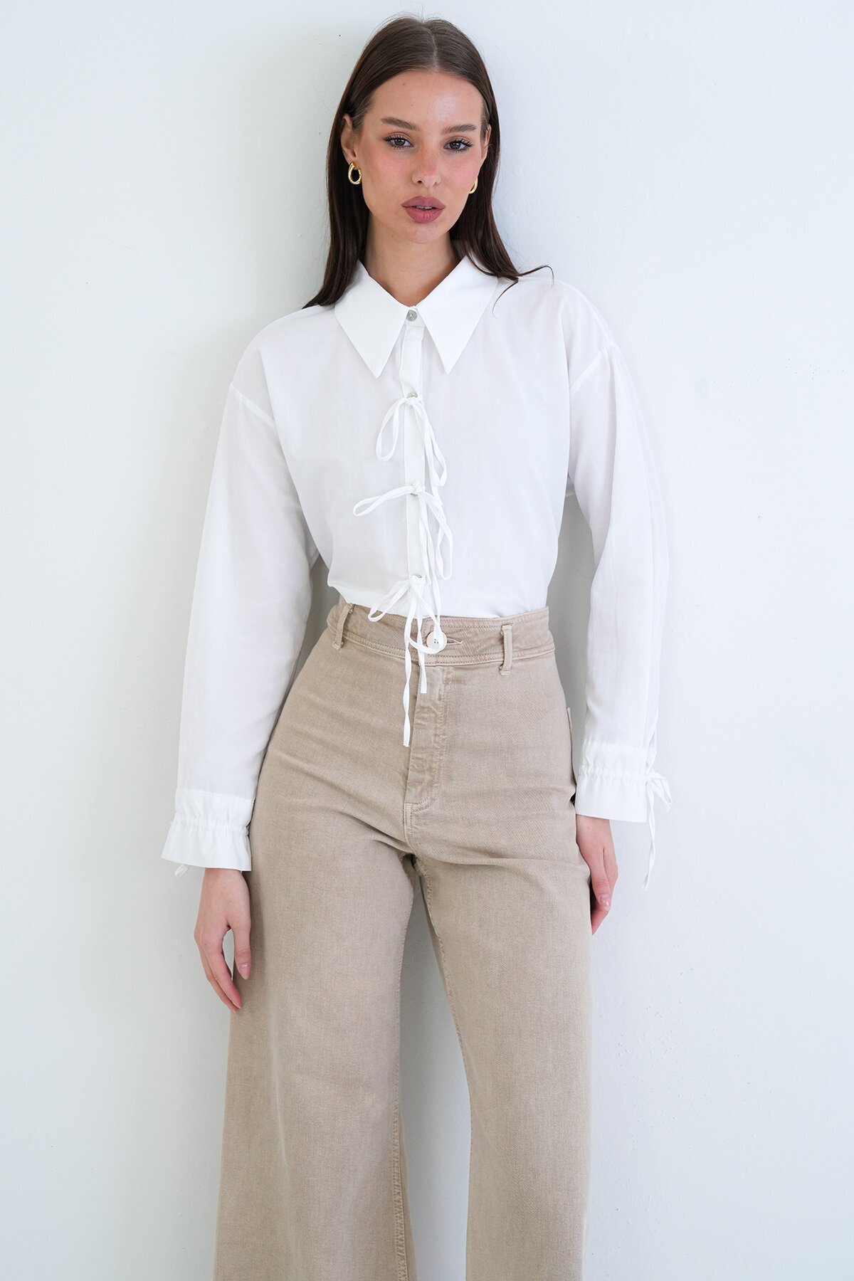 Bağlamalı Crop Bluz