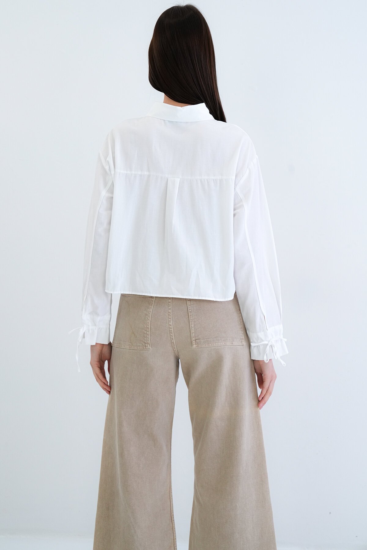 Bağlamalı Crop Bluz