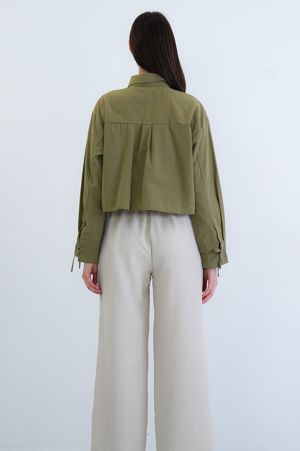 Bağlamalı Crop Bluz