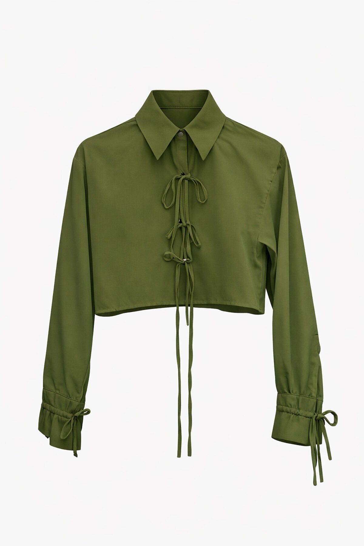 Bağlamalı Crop Bluz