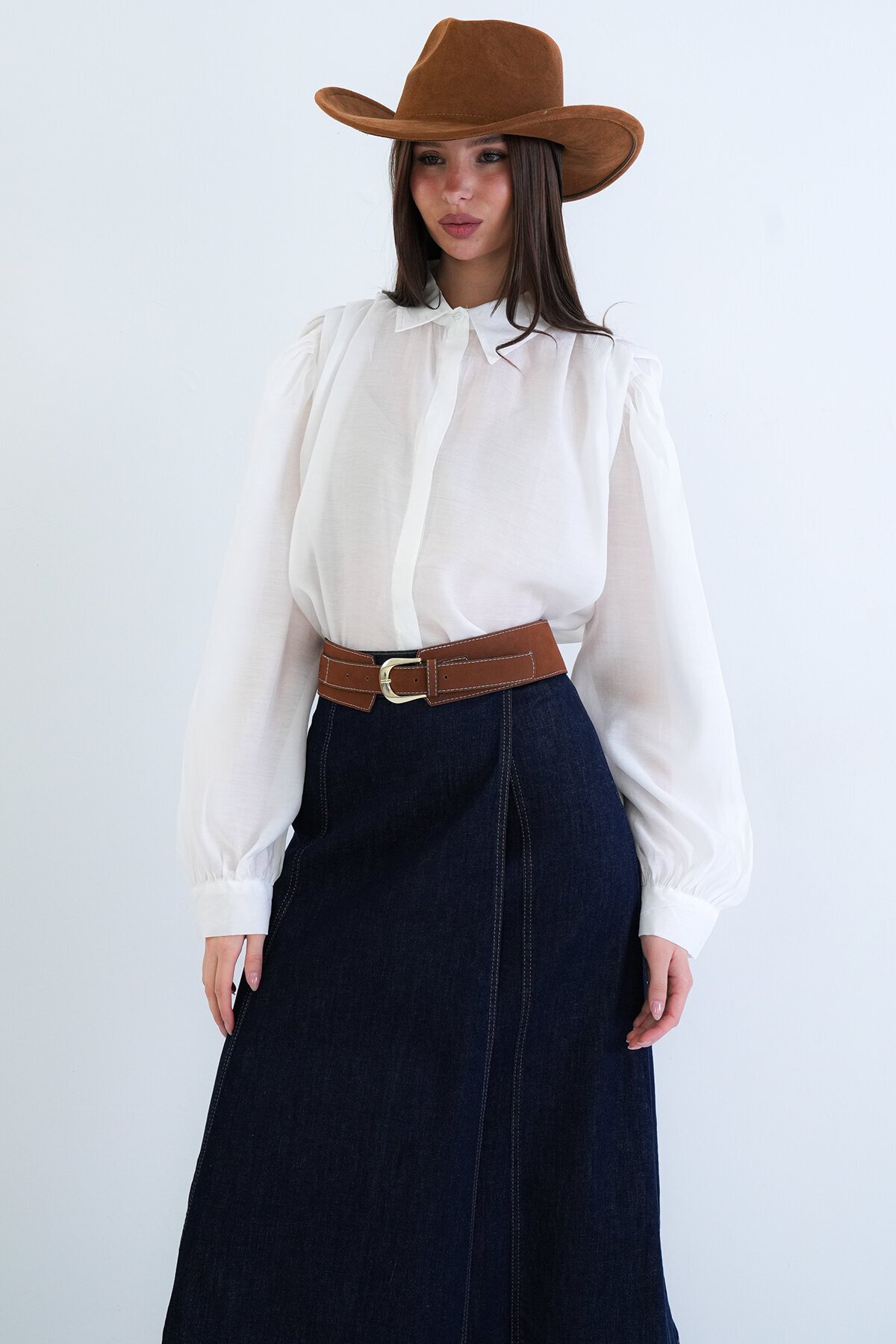 Balon Kol Oversize Gömlek