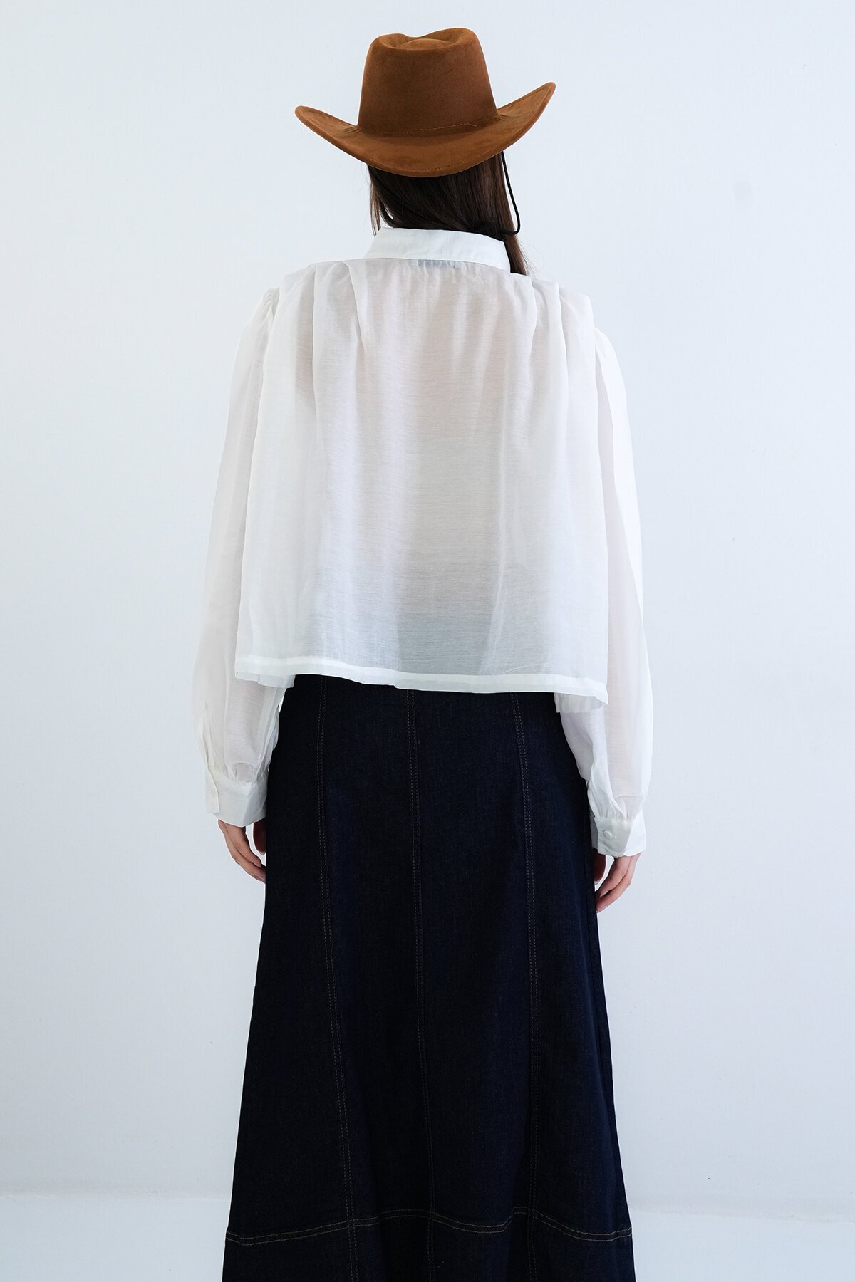 Balon Kol Oversize Gömlek