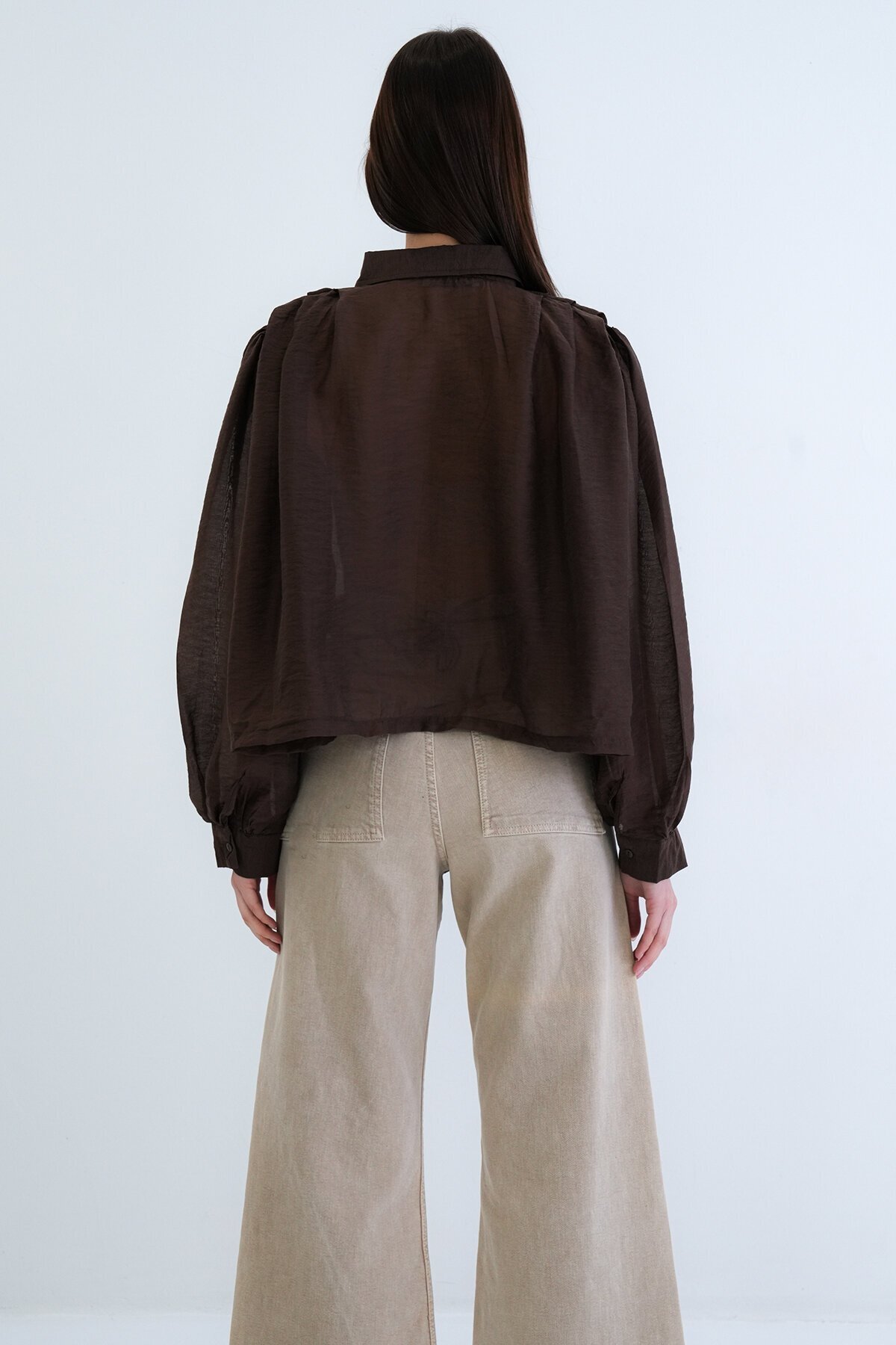 Balon Kol Oversize Gömlek