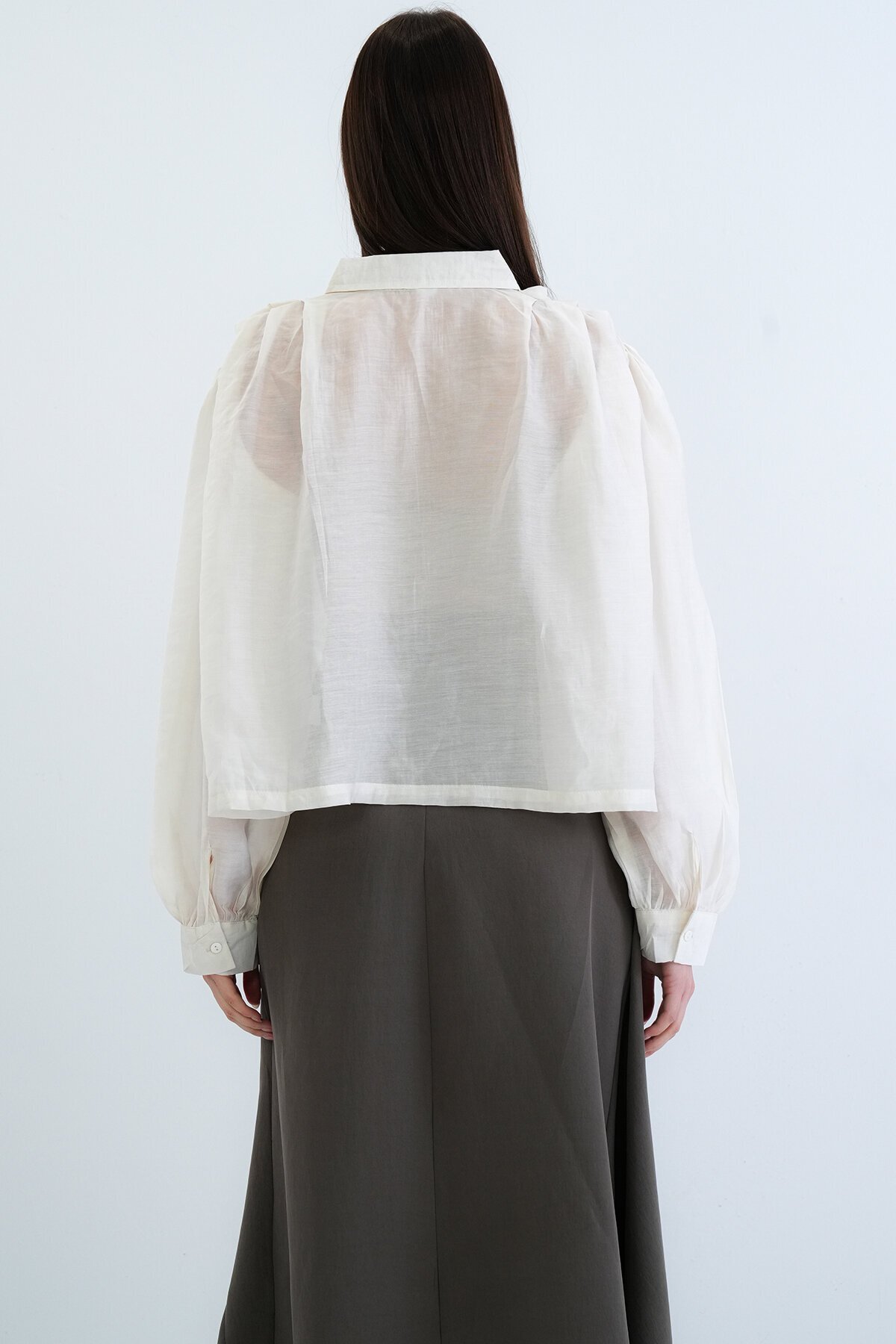 Balon Kol Oversize Gömlek