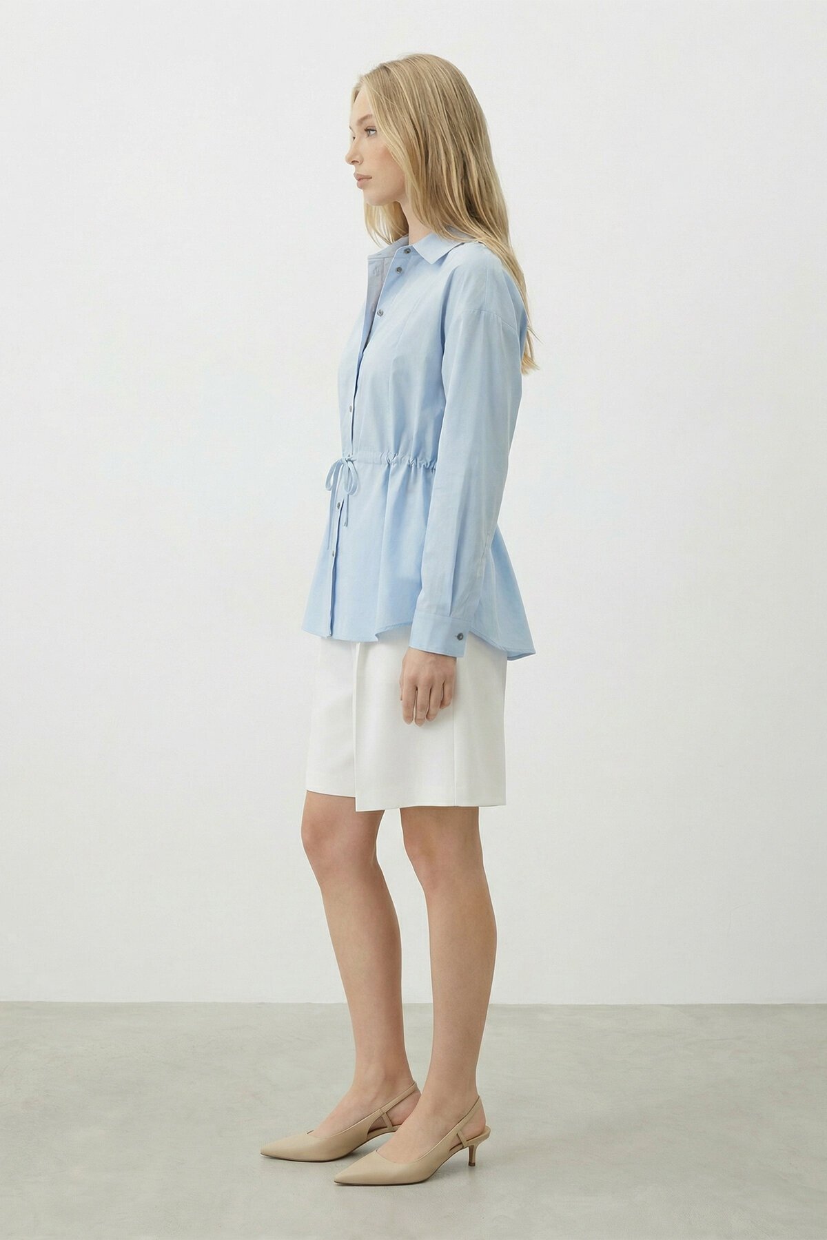 Belden Bağlamalı Gömlek