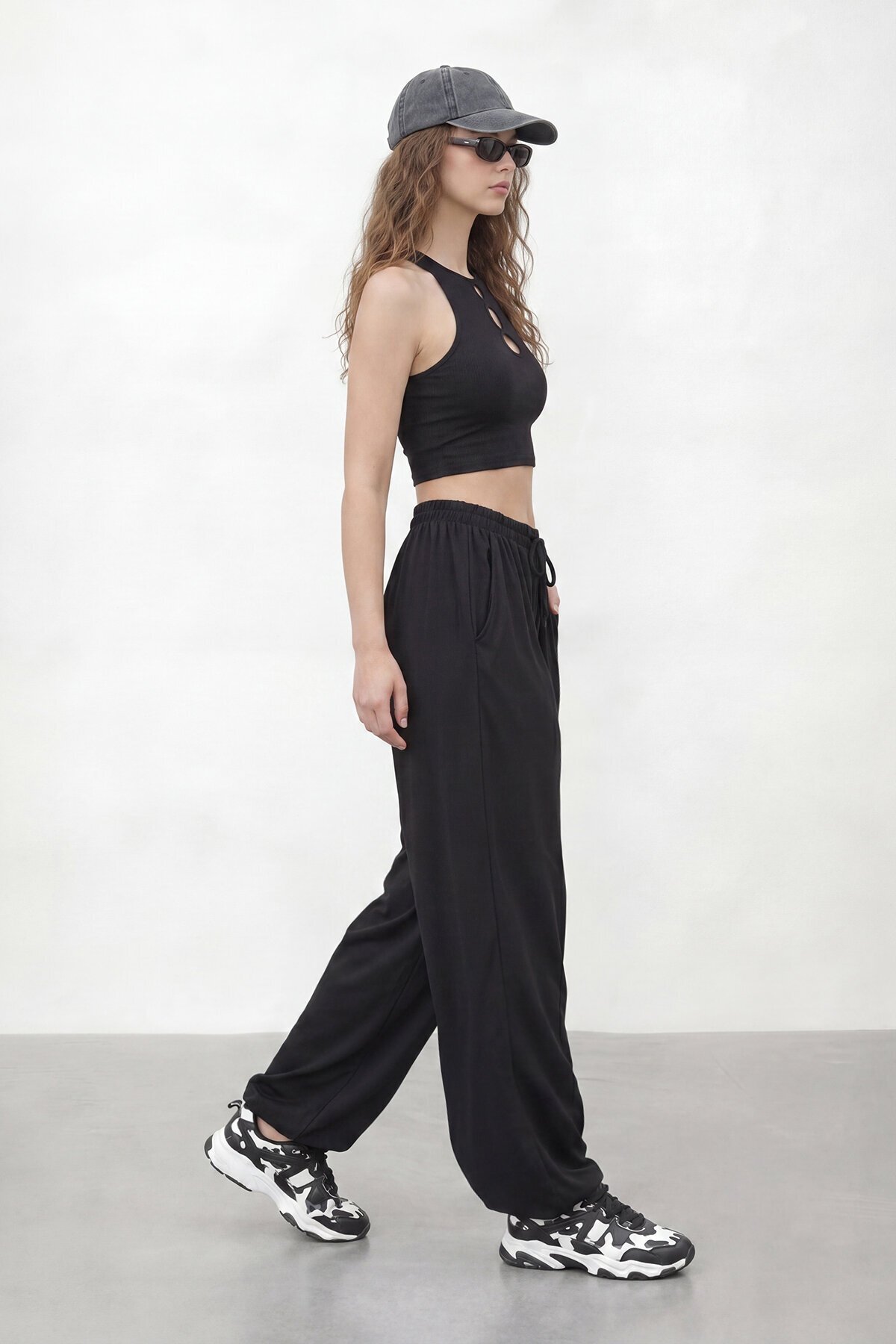 Beli Bağcıklı Jogger Pantolon