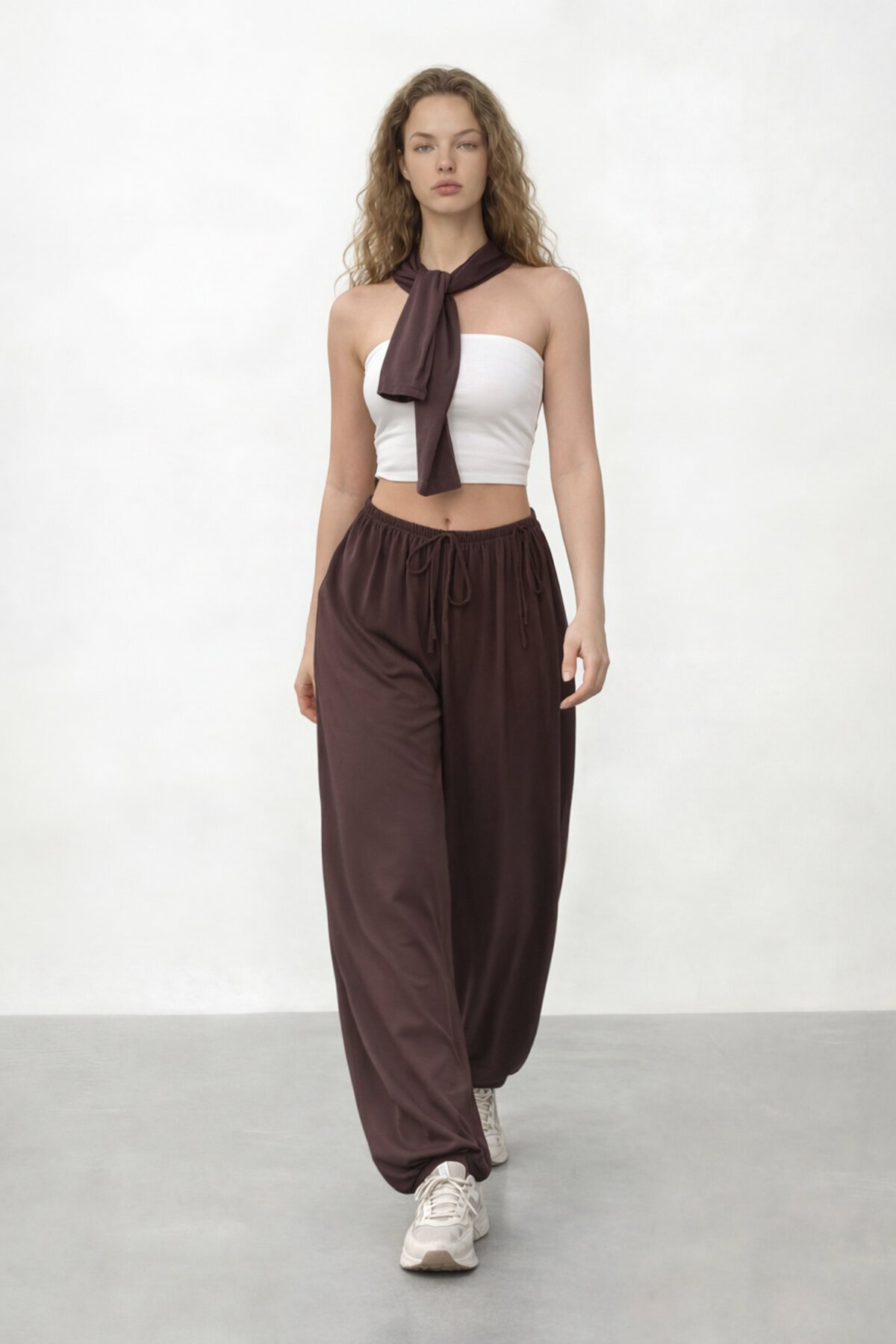 Beli Bağcıklı Jogger Pantolon