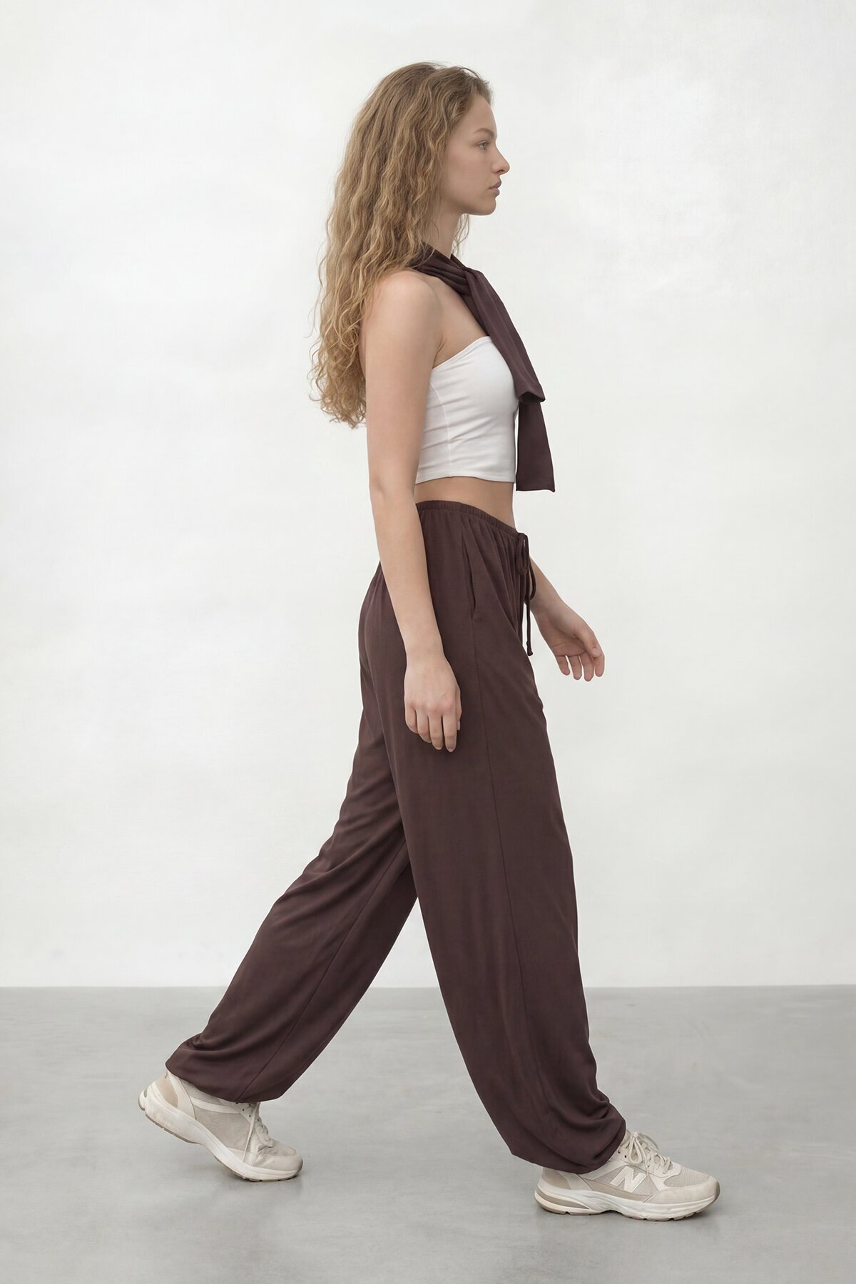 Beli Bağcıklı Jogger Pantolon