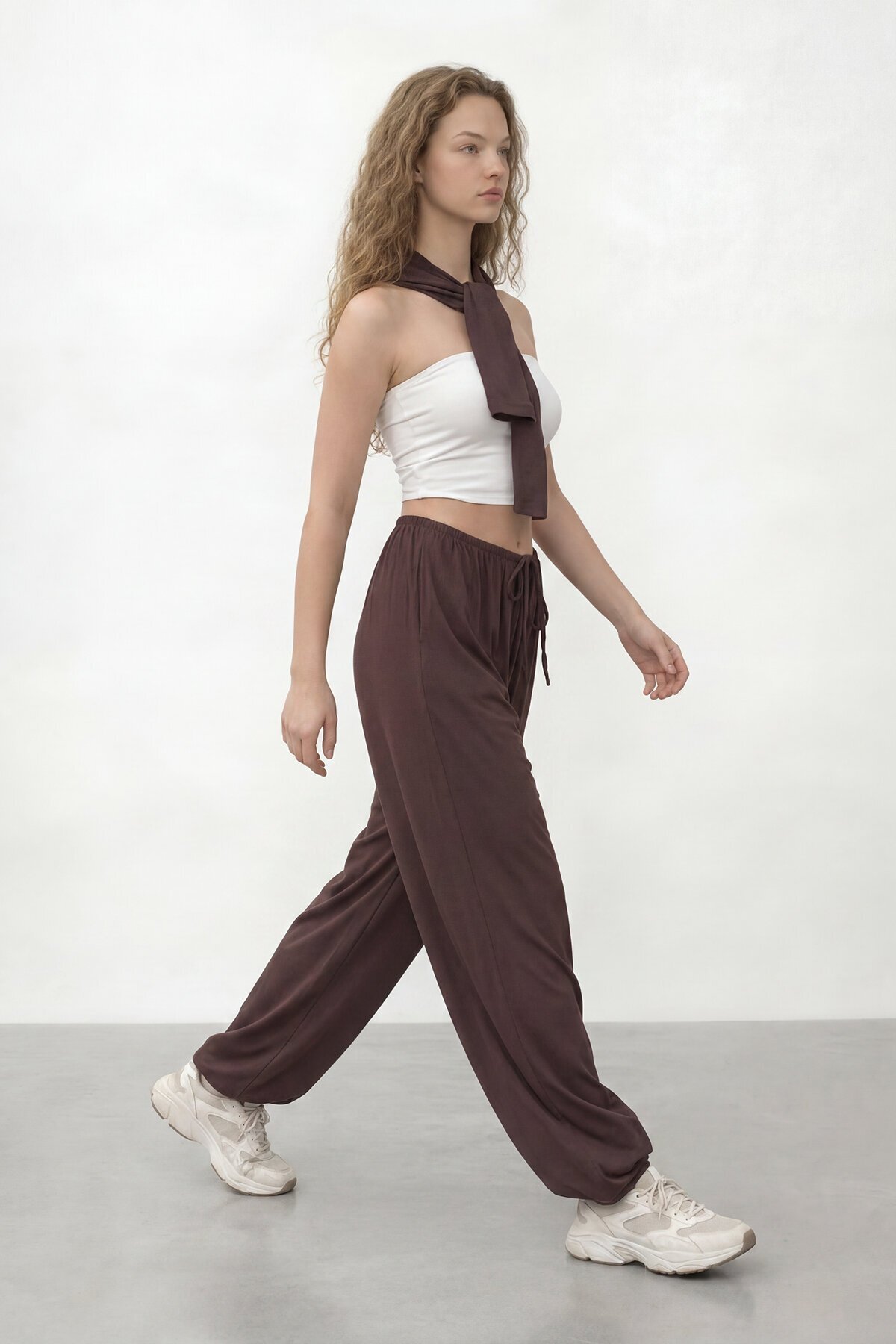 Beli Bağcıklı Jogger Pantolon