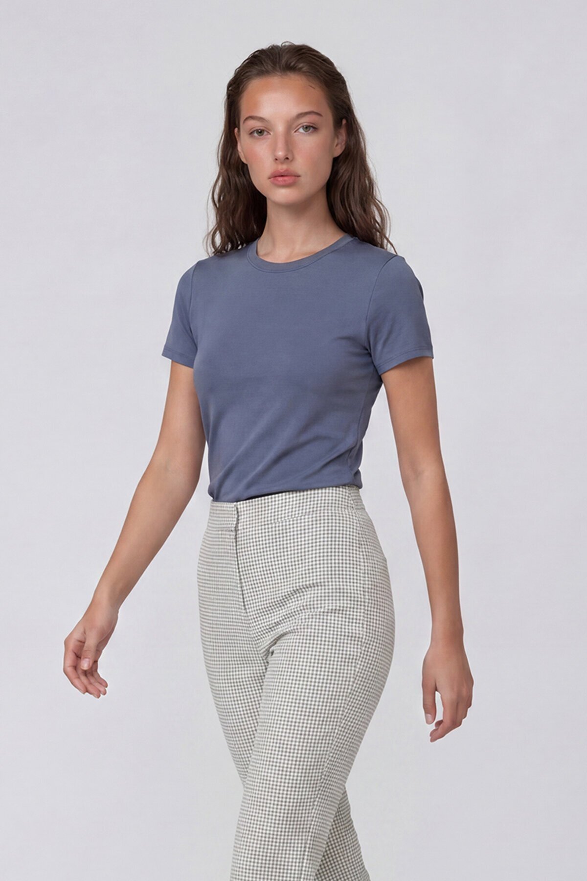 Bisiklet Yaka Basic Bluz