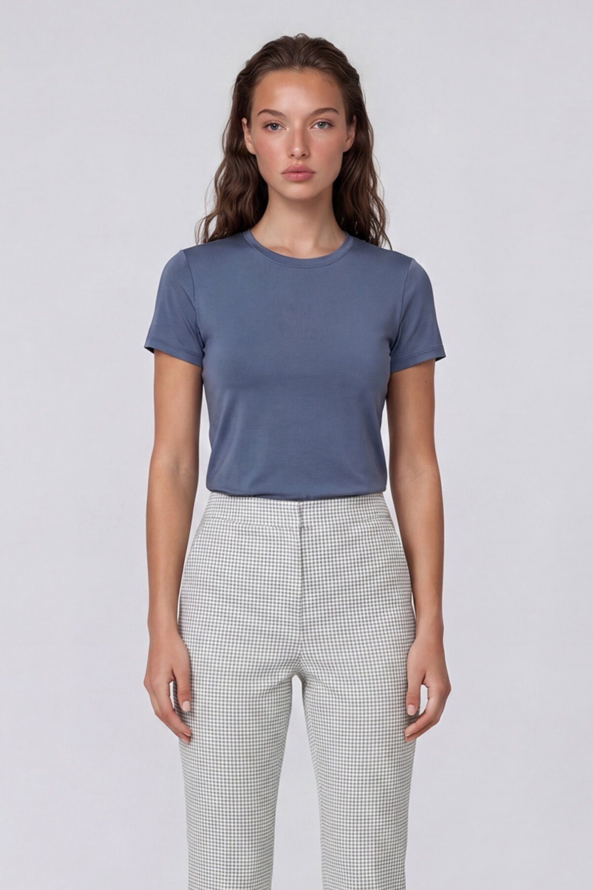 Bisiklet Yaka Basic Bluz