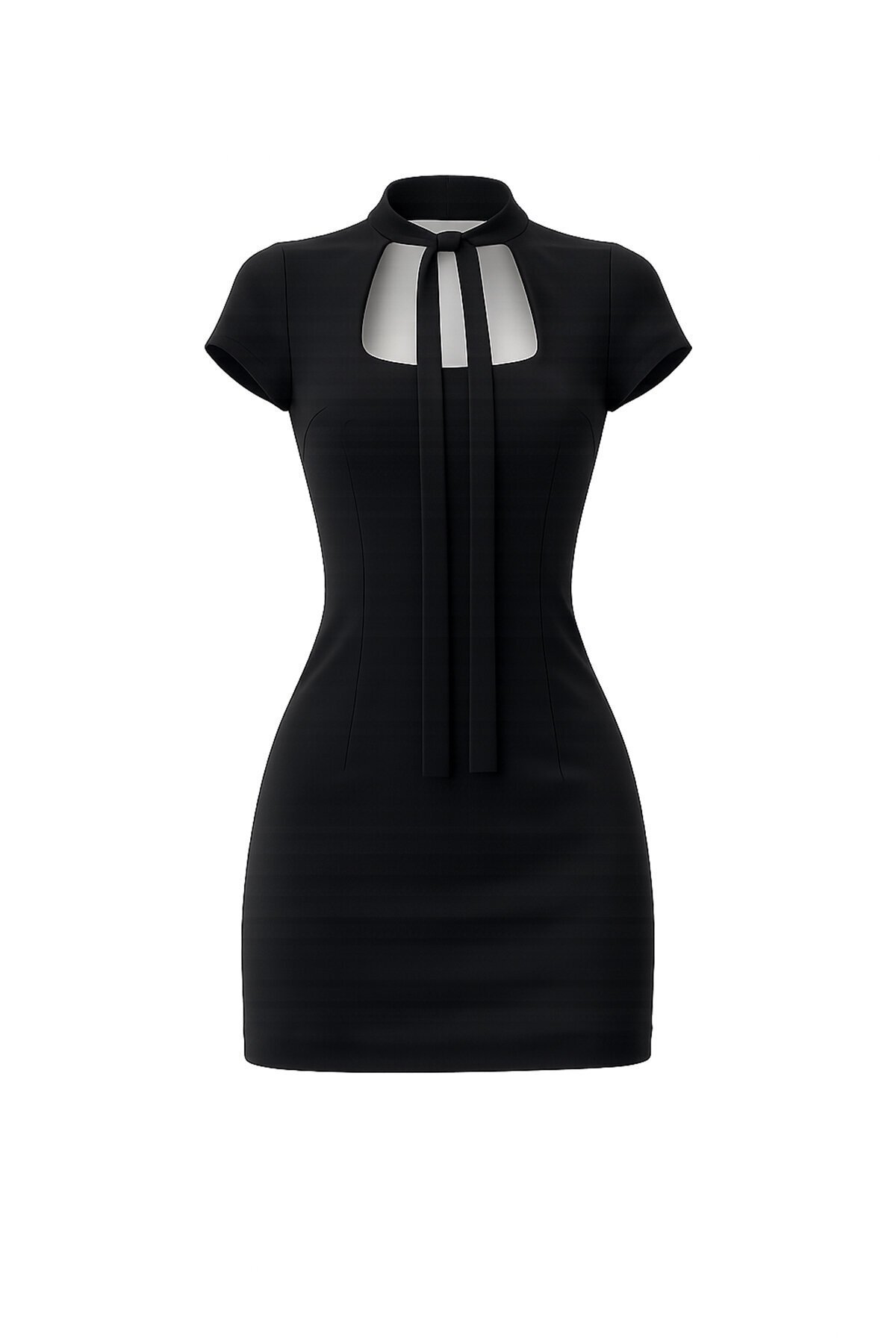 Boyun Bağlamalı Mini Elbise