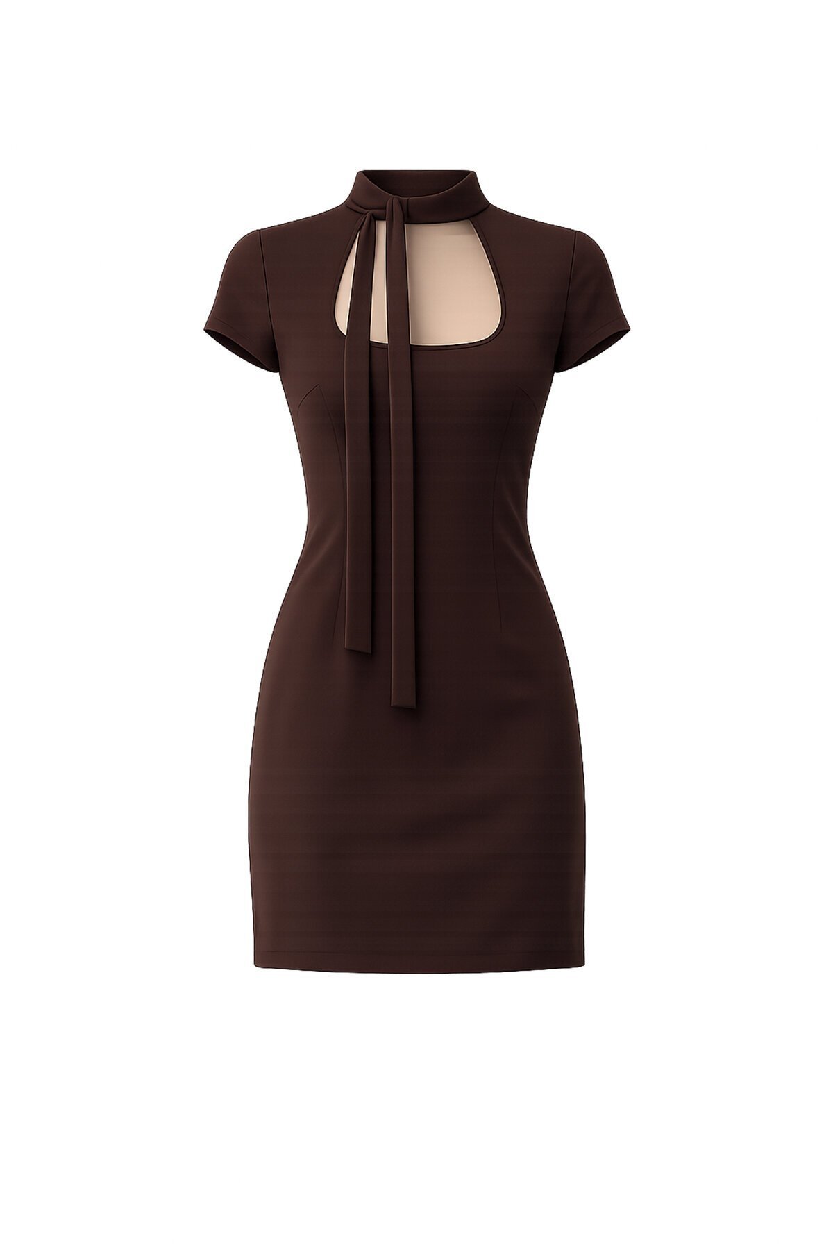 Boyun Bağlamalı Mini Elbise