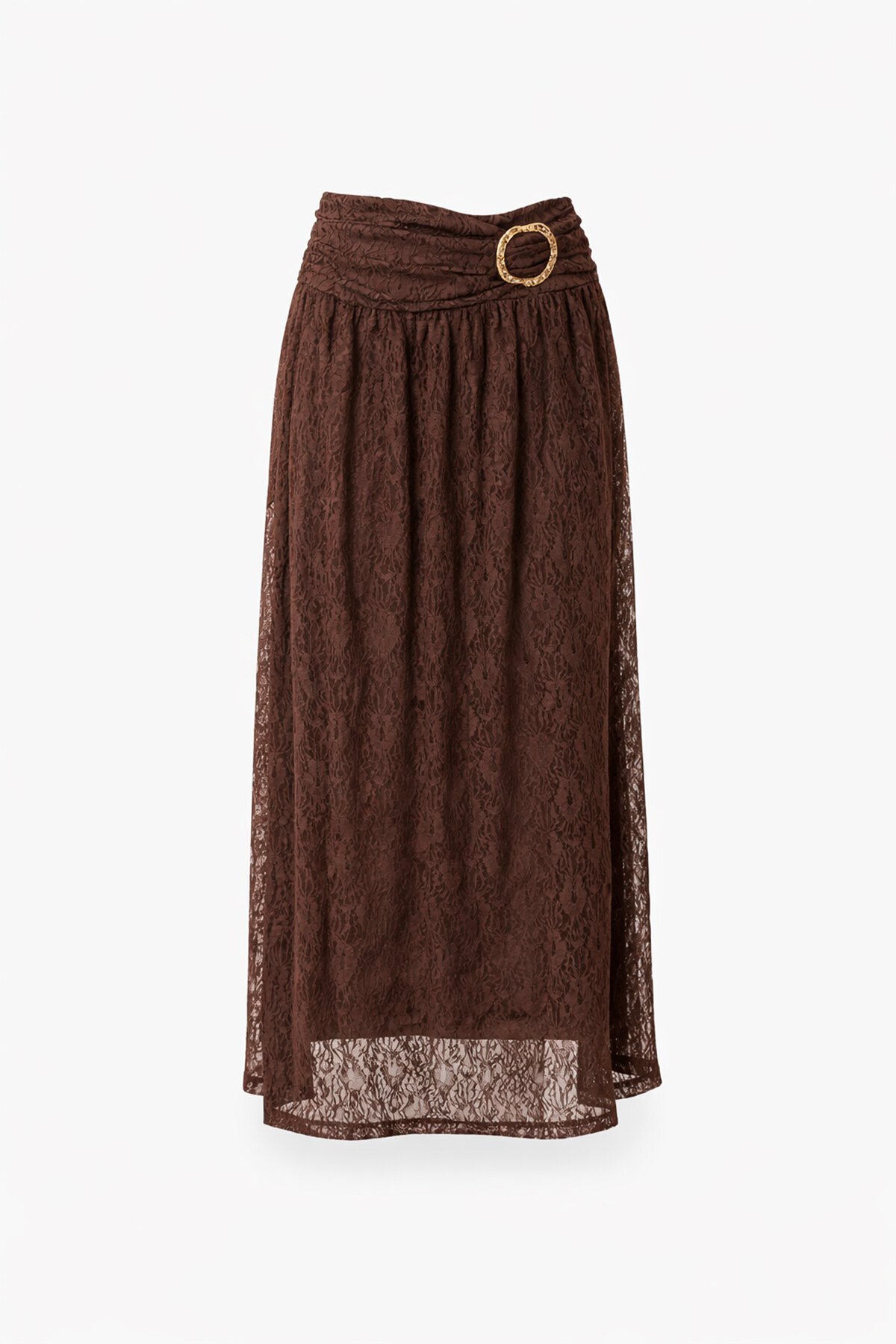 Dantel Detaylı Midi Boy Etek