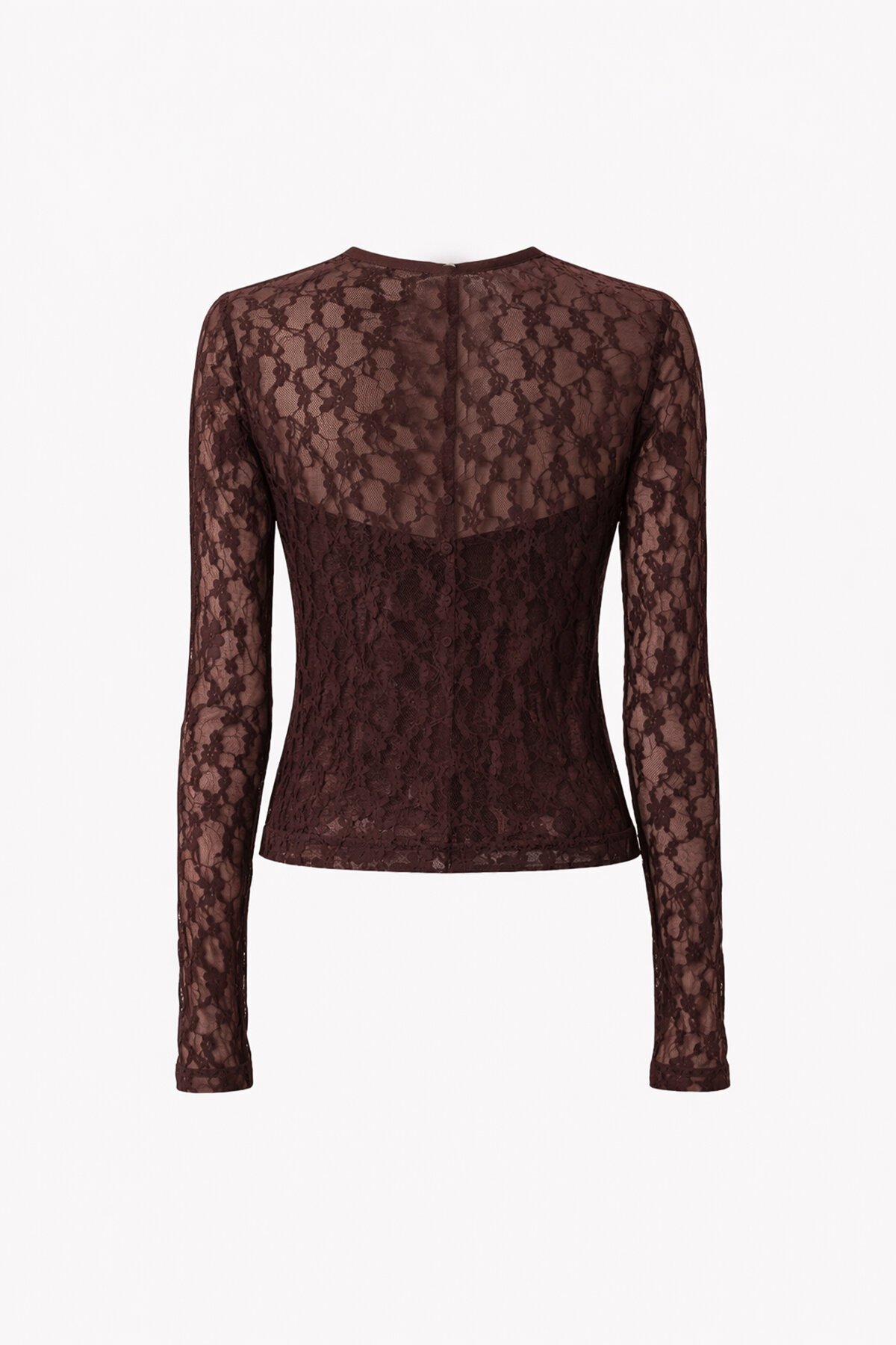 Dantel Detaylı Transparan Bluz